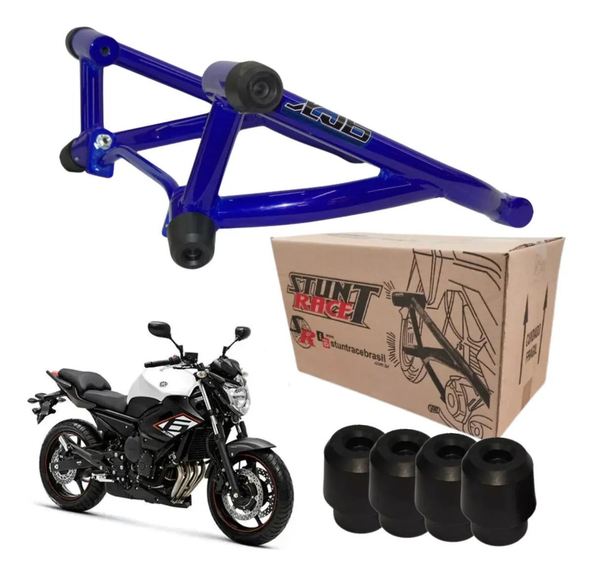 Protetor Motor Carenagem Stunt Race Xj6 Xj 6 2010-2018 Azul