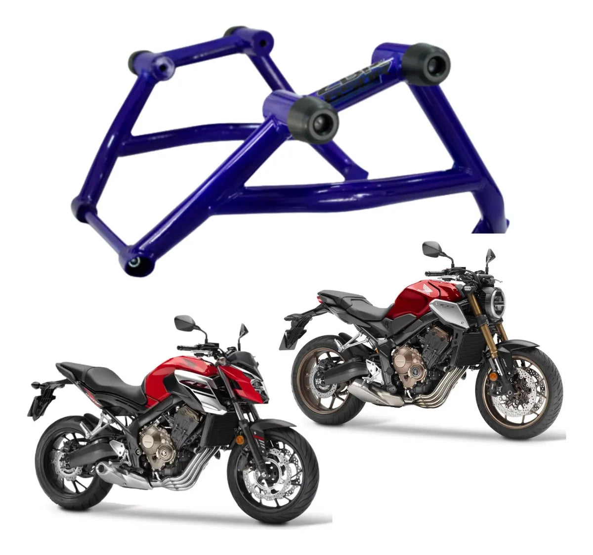 Protetor Motor Carenagem Stunt Race Honda Cb650f Cb650r Azul