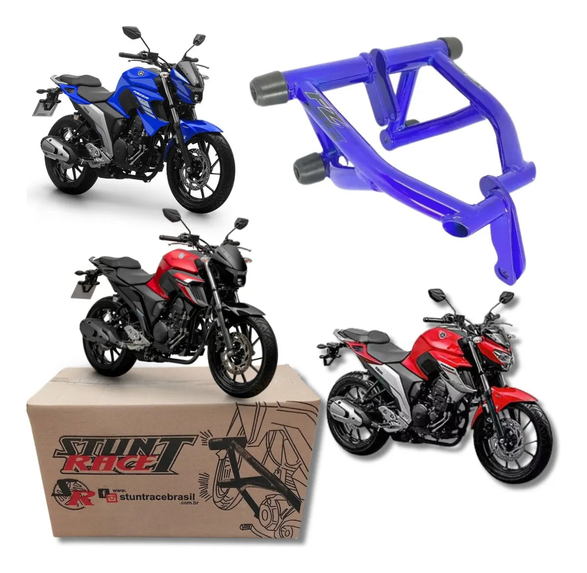 Protetor Motor Carenagem Stunt Race Fazer 250 Fz25 Azul