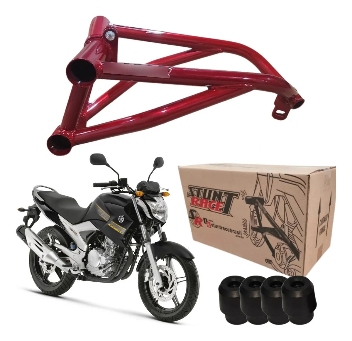 Protetor Motor Stunt Race Fazer 250 2006-2018 Vermelho