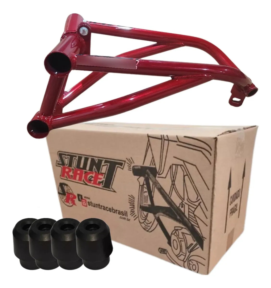 Protetor Motor Carenagem Stunt Race Fazer 250 Vermelho