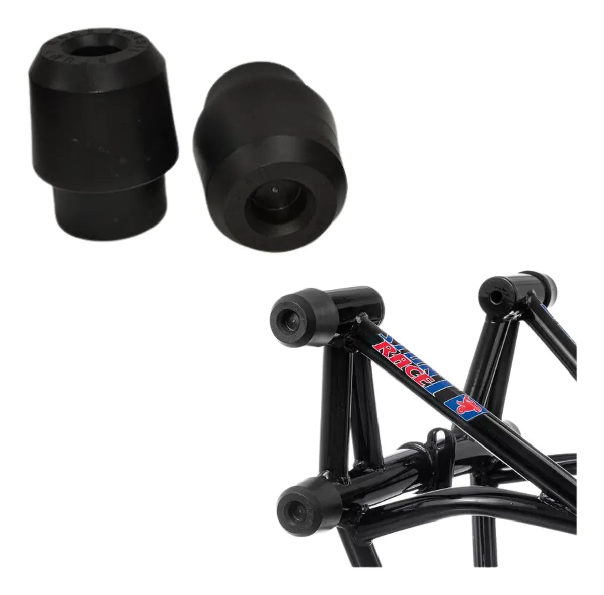 Kit 2 Borracha Batente Ponteira Nilon Stunt Race Stunt Cage