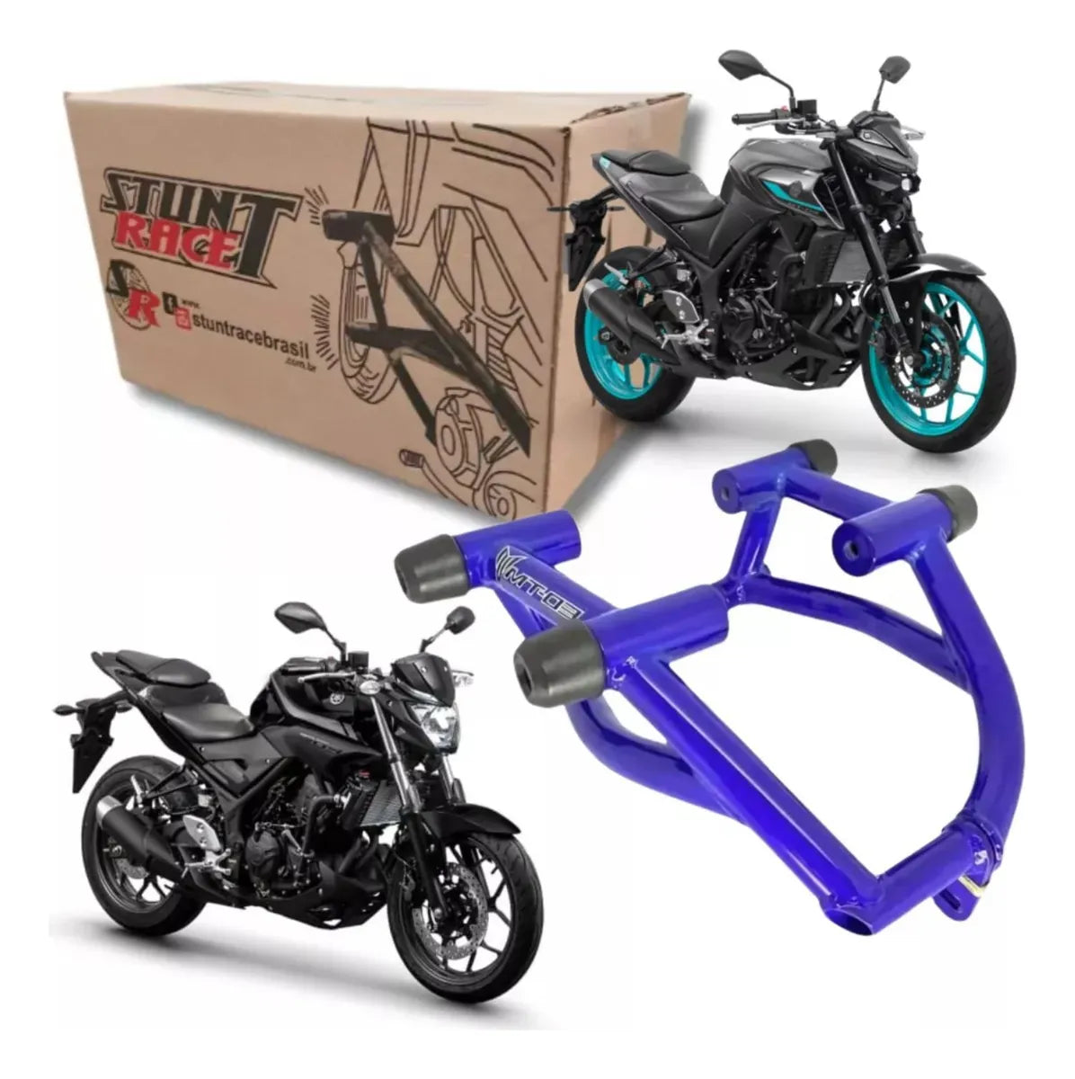Protetor Motor Carenagem Stunt Race Mt03 Azul metálico
