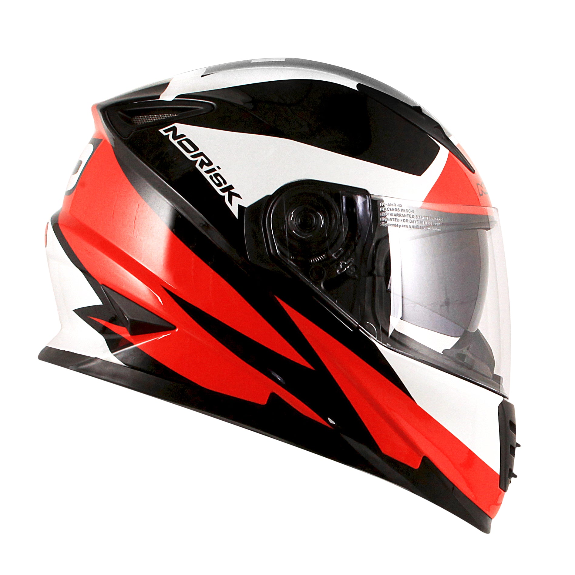 Capacete Norisk Soul Ridic Branco Vermelho