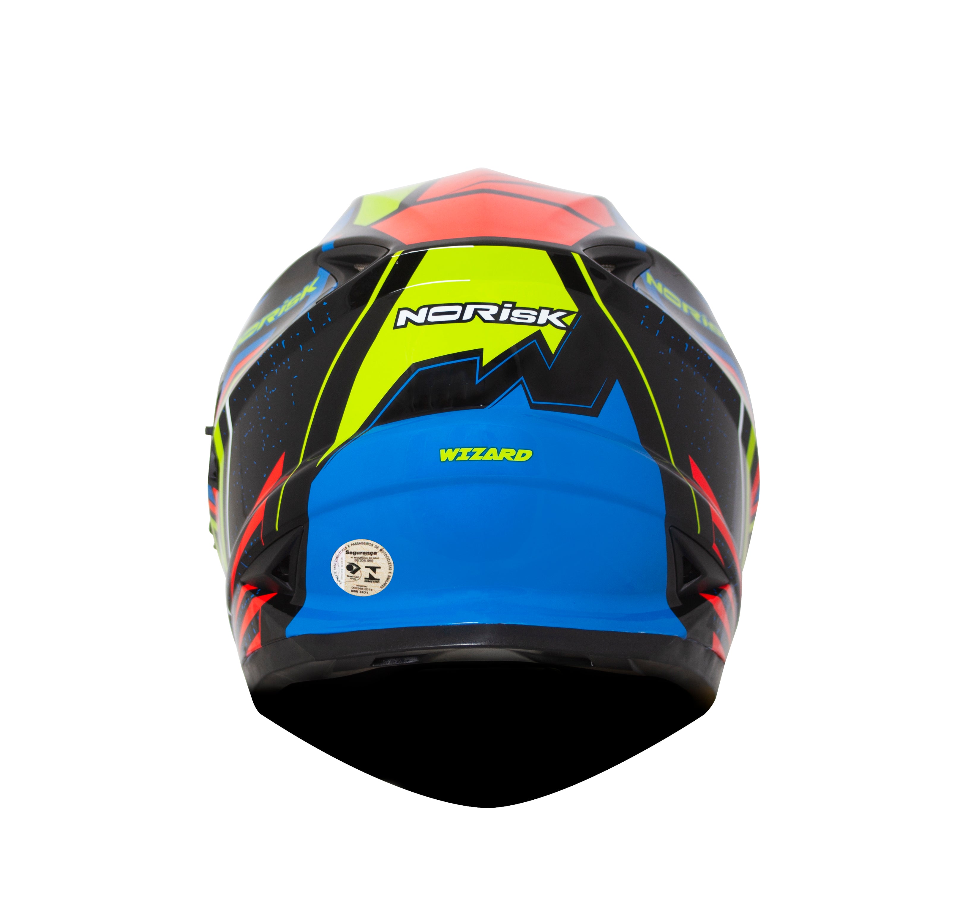 Capacete Norisk Soul Target Wizard Verde Vermelho