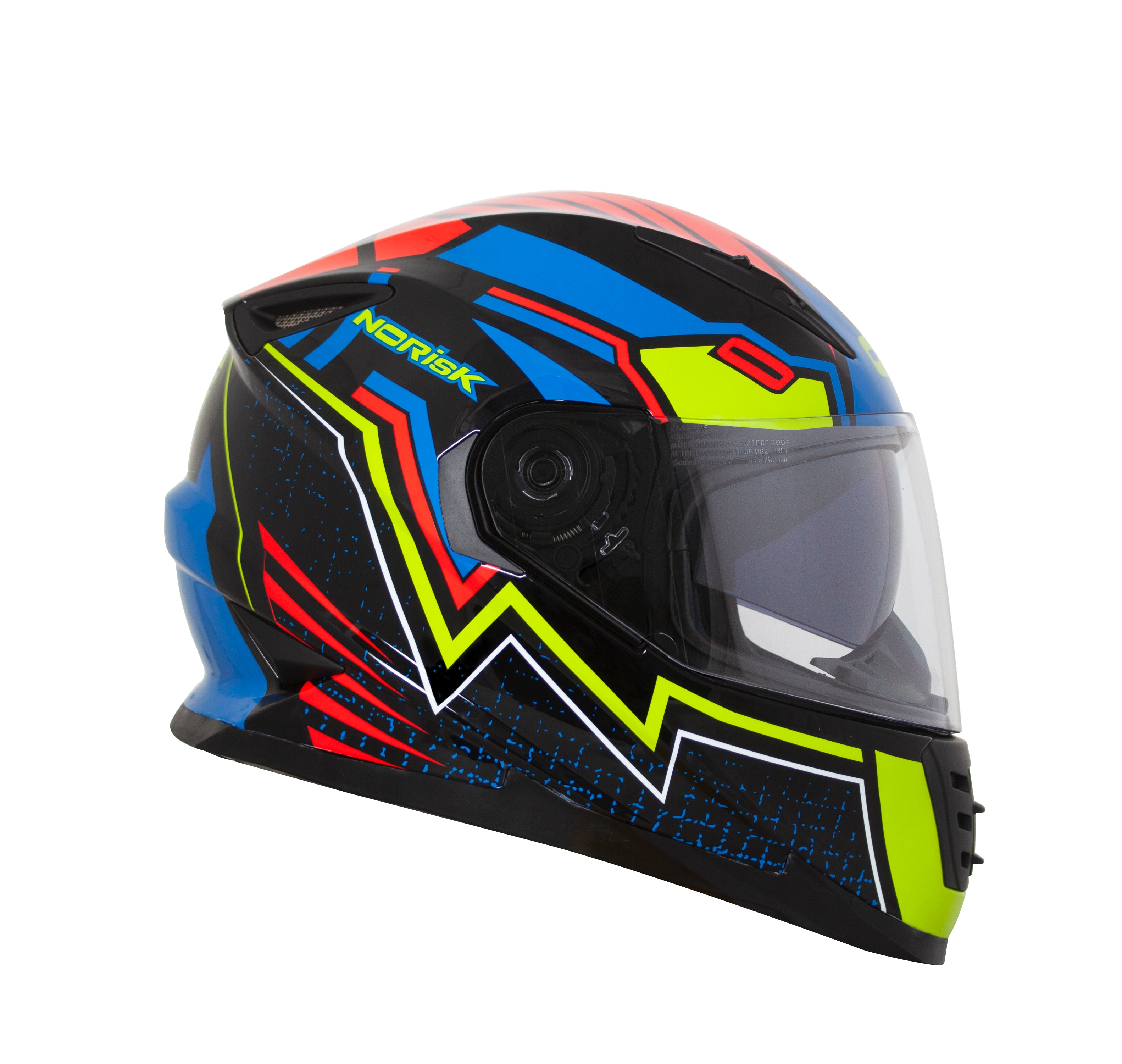 Capacete Norisk Soul Target Wizard Verde Vermelho