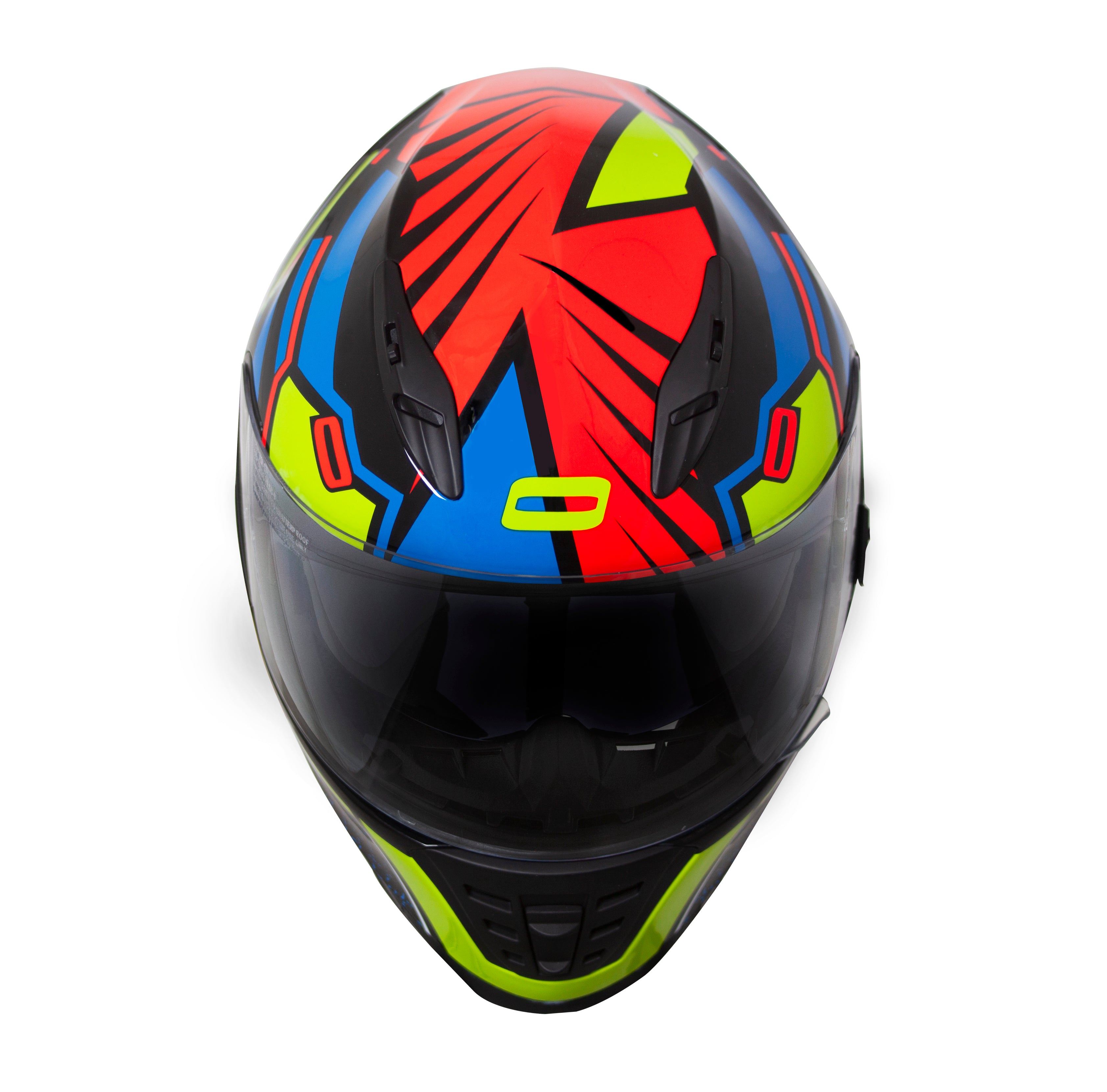 Capacete Norisk Soul Target Wizard Verde Vermelho