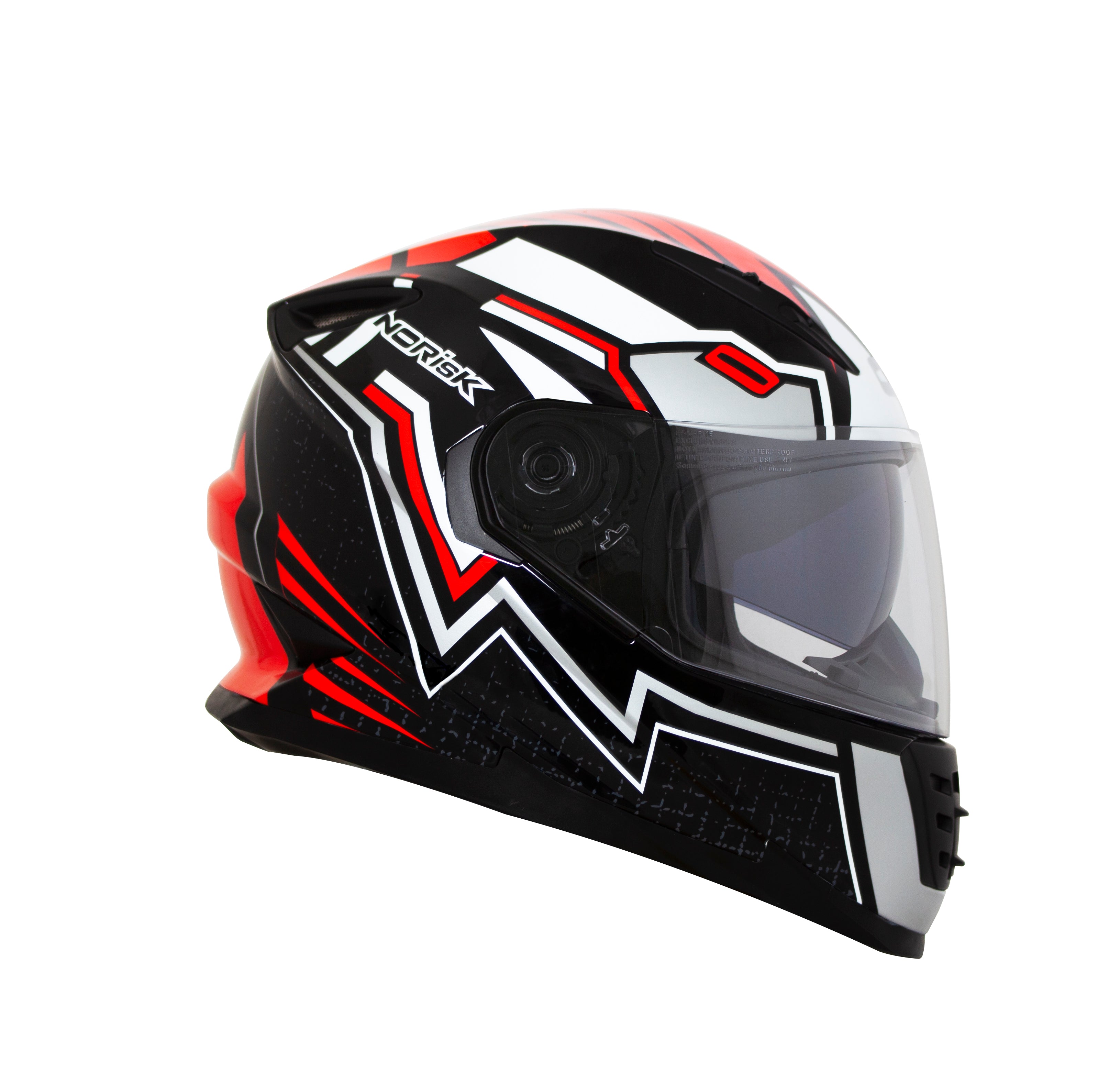 Capacete Norisk Soul Target Wizard Vermelho Prata
