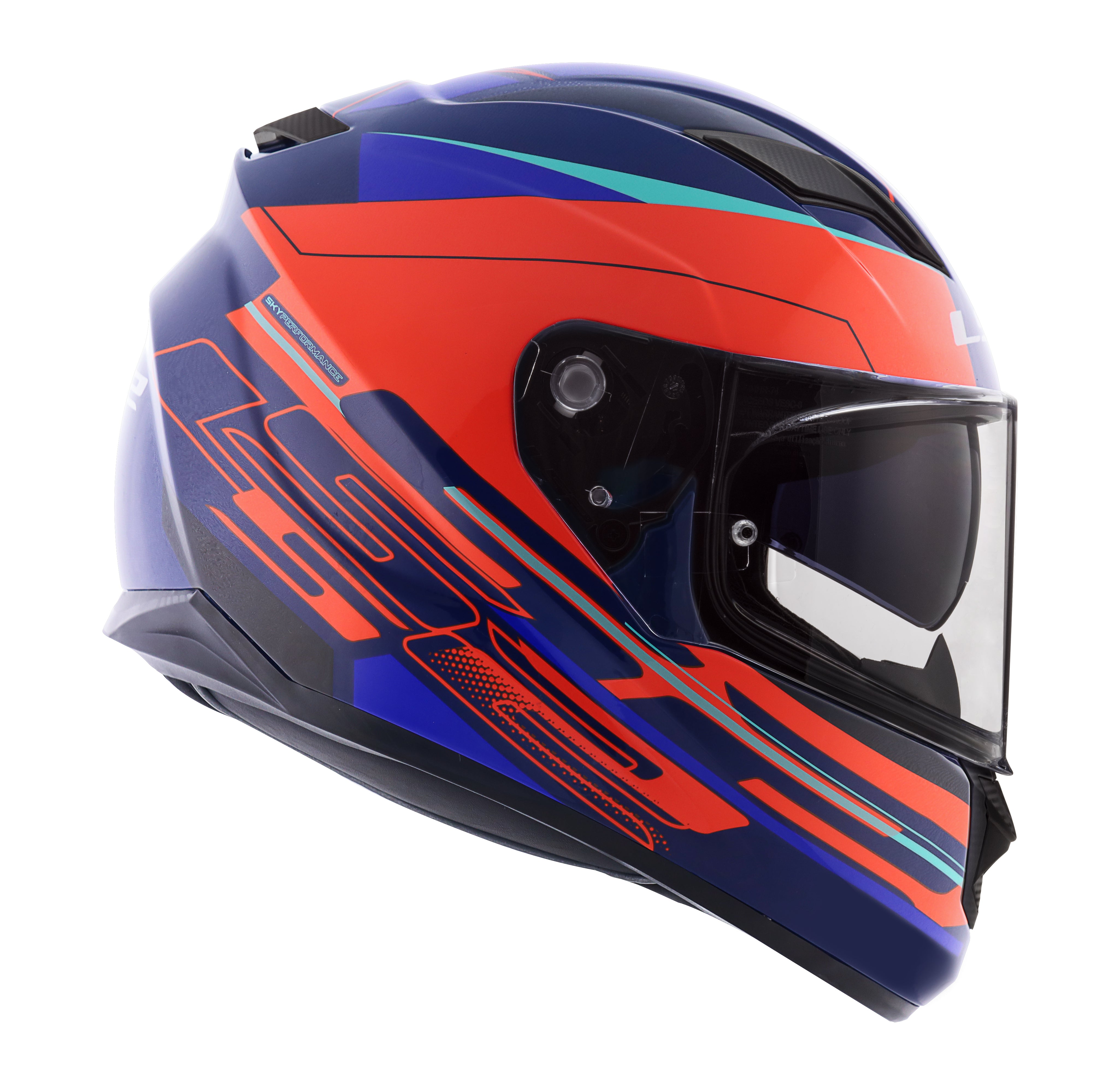 Capacete Ls2 Ff320 Stream Ixel Laranja Azul