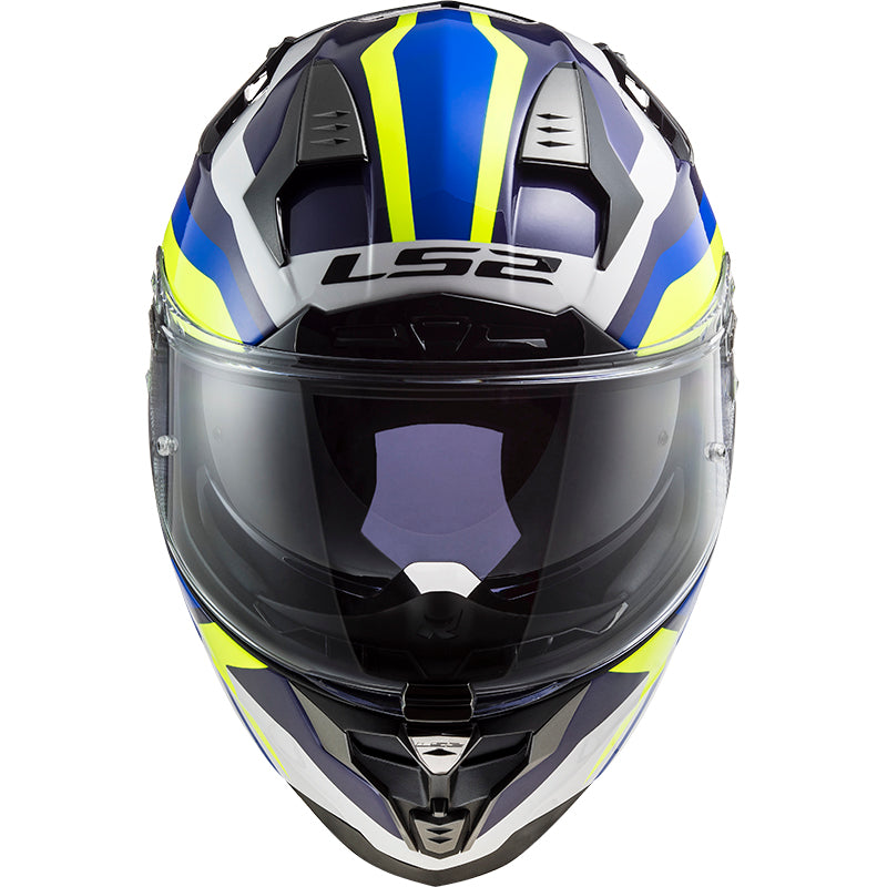Capacete Ls2 Challenger ff327 Gallatic Azul Amarelo