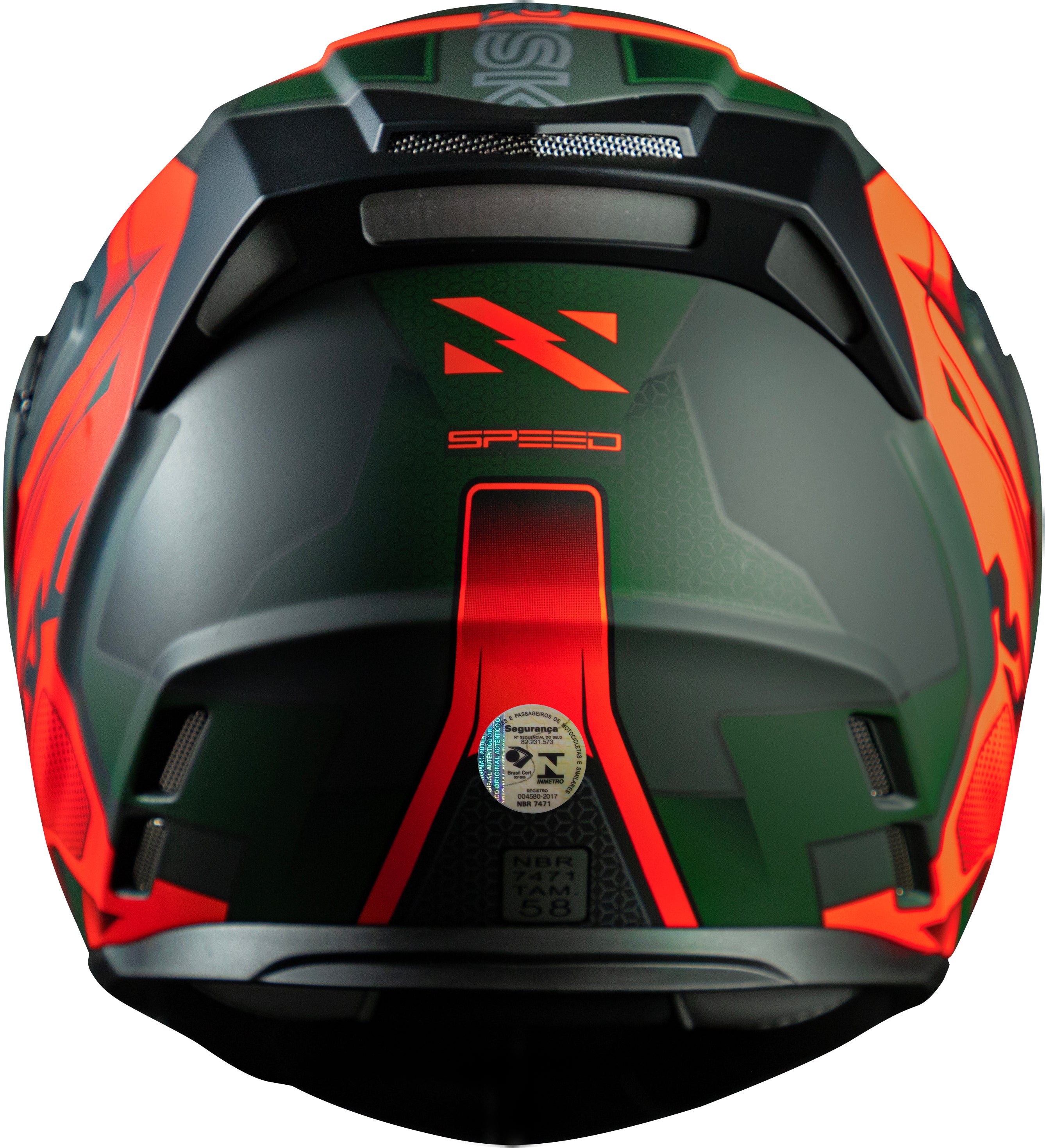 Capacete Norisk Route Speedmax Matte Verde Laranja