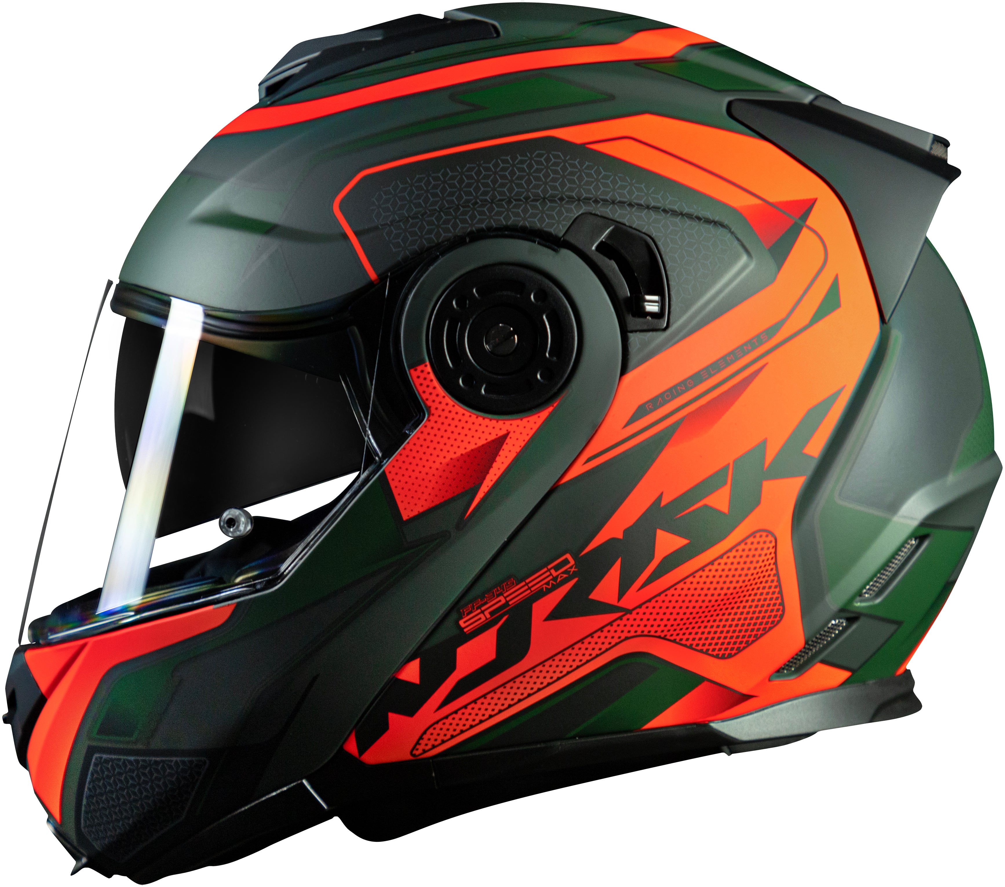 Capacete Norisk Route Speedmax Matte Verde Laranja