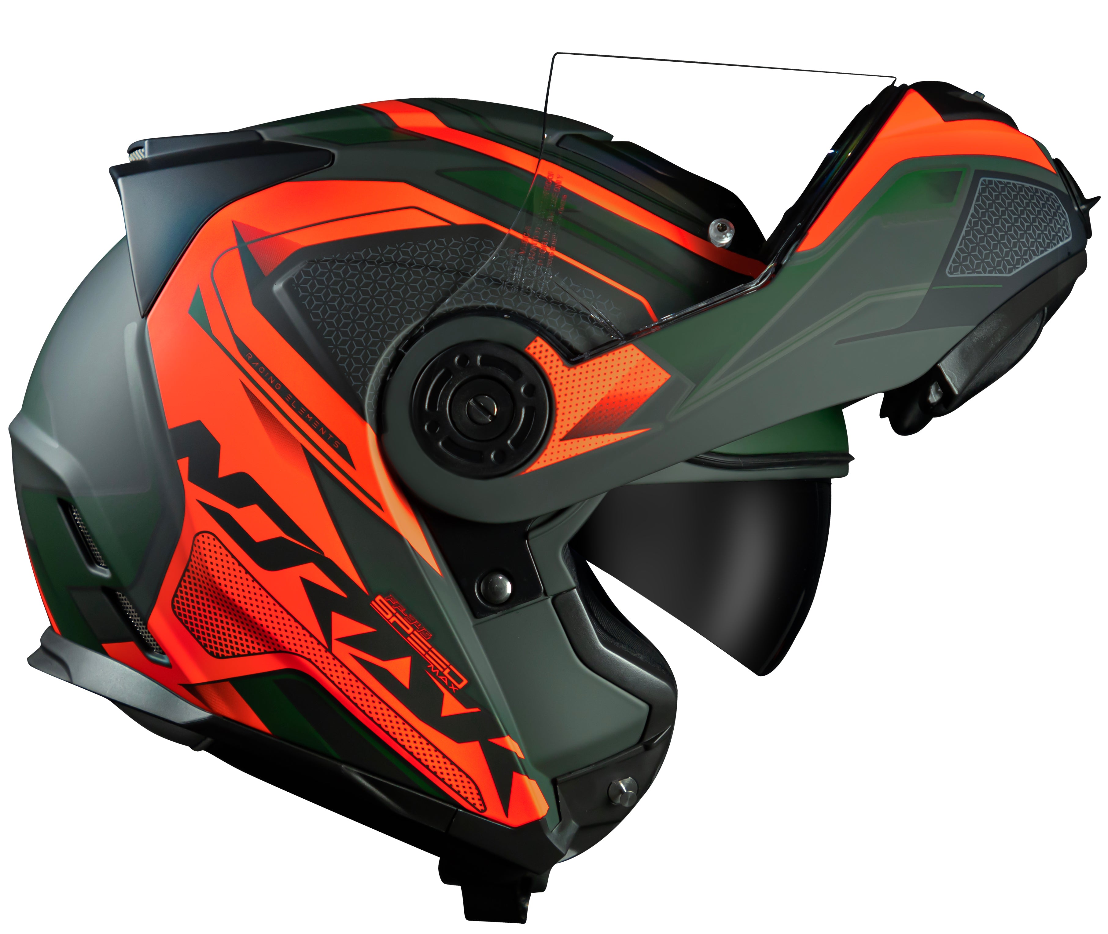 Capacete Norisk Route Speedmax Matte Verde Laranja