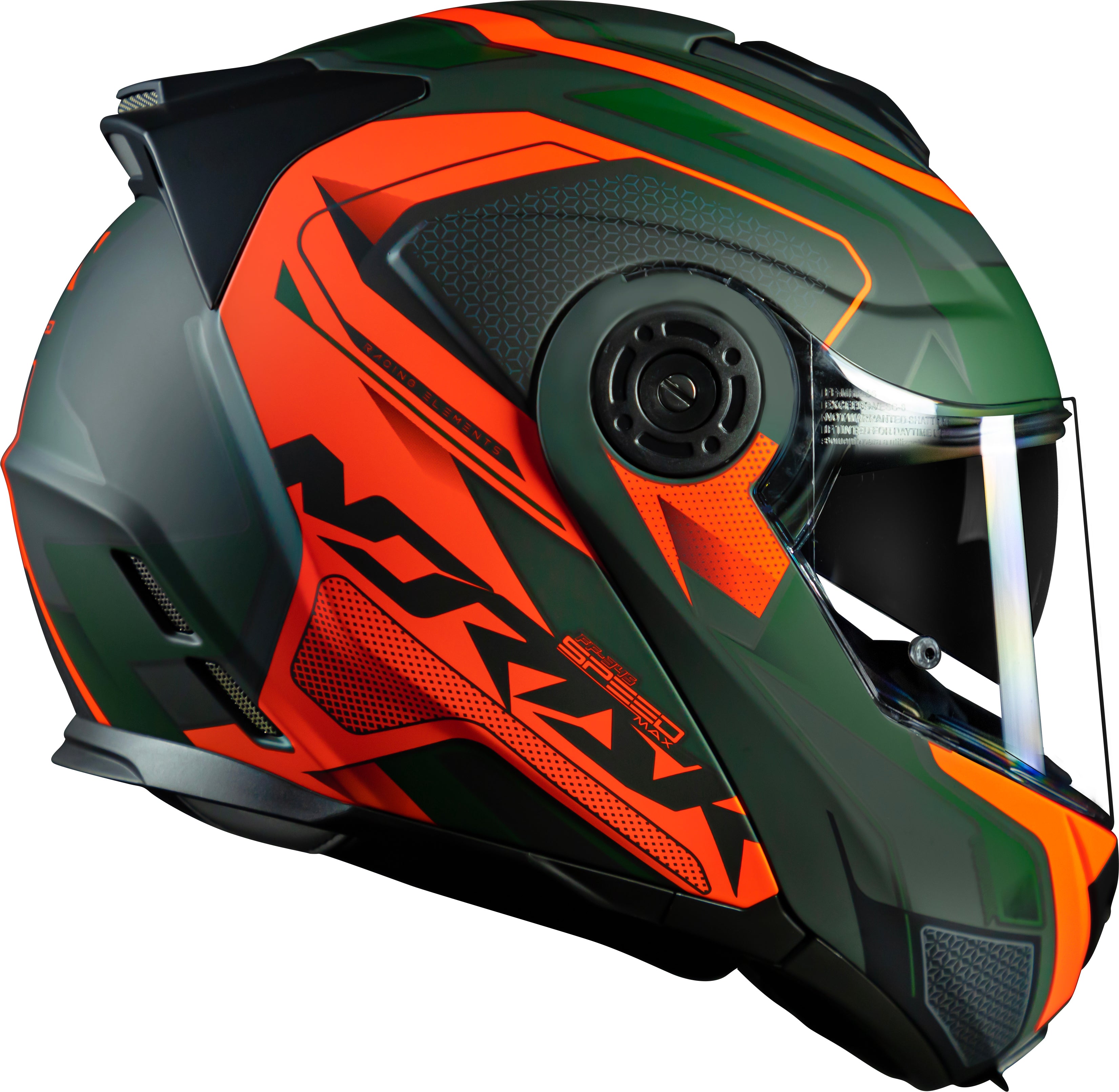 Capacete Norisk Route Speedmax Matte Verde Laranja