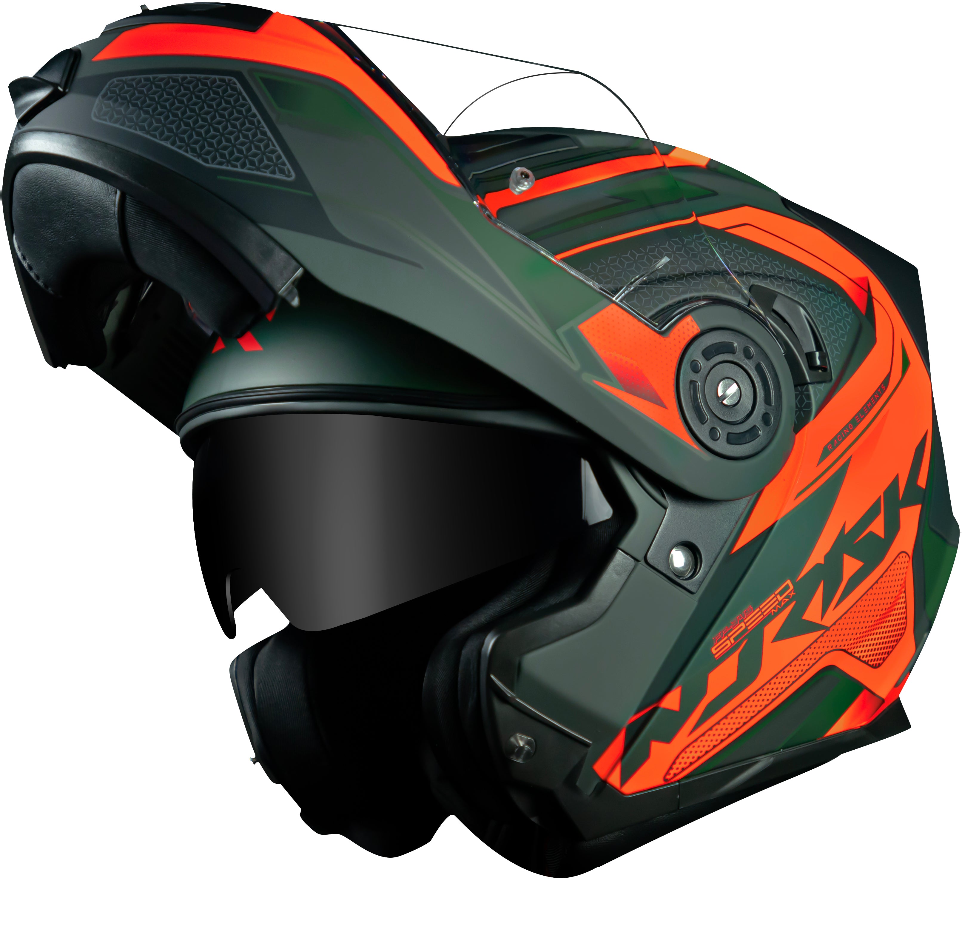 Capacete Norisk Route Speedmax Matte Verde Laranja
