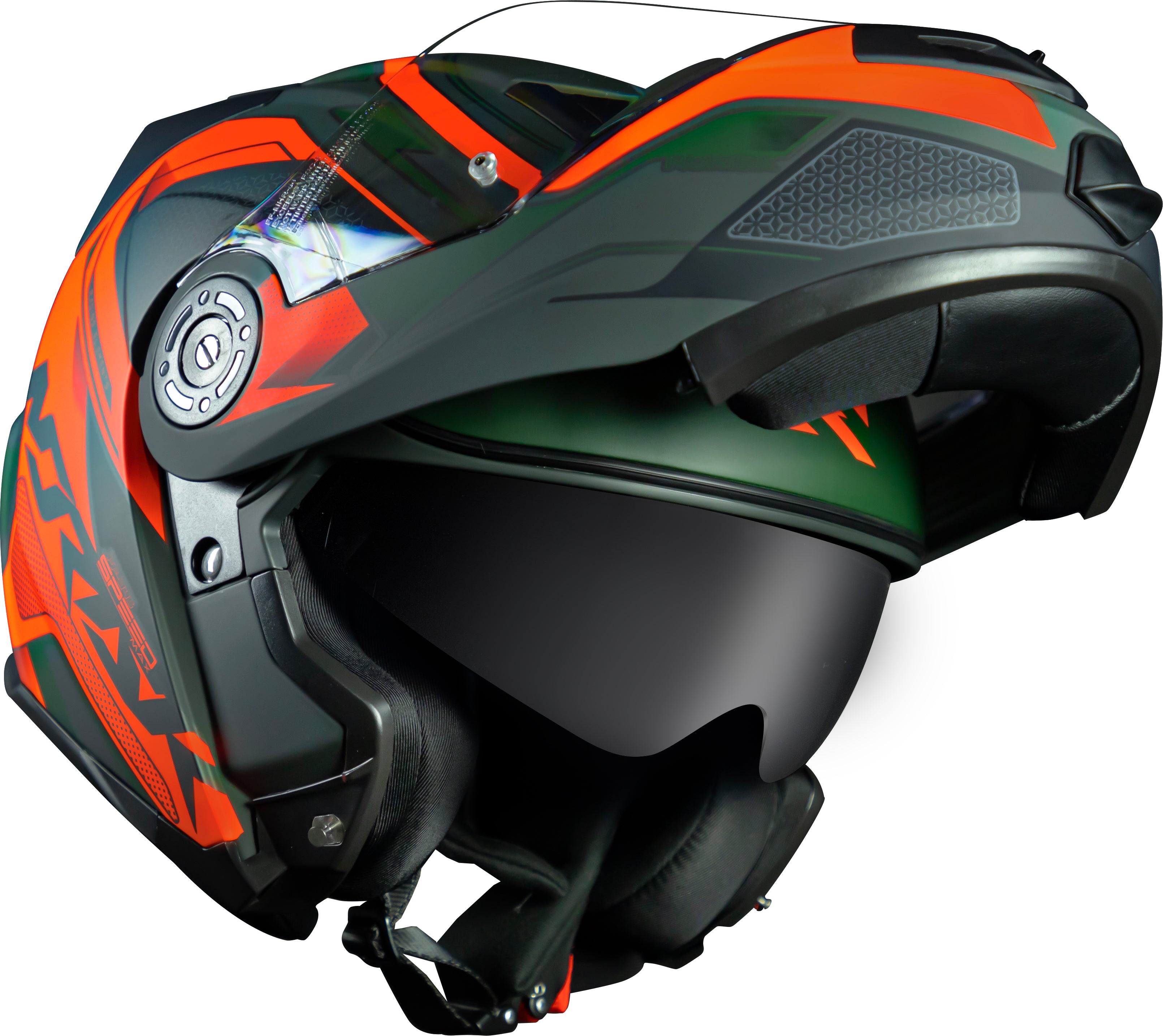 Capacete Norisk Route Speedmax Matte Verde Laranja