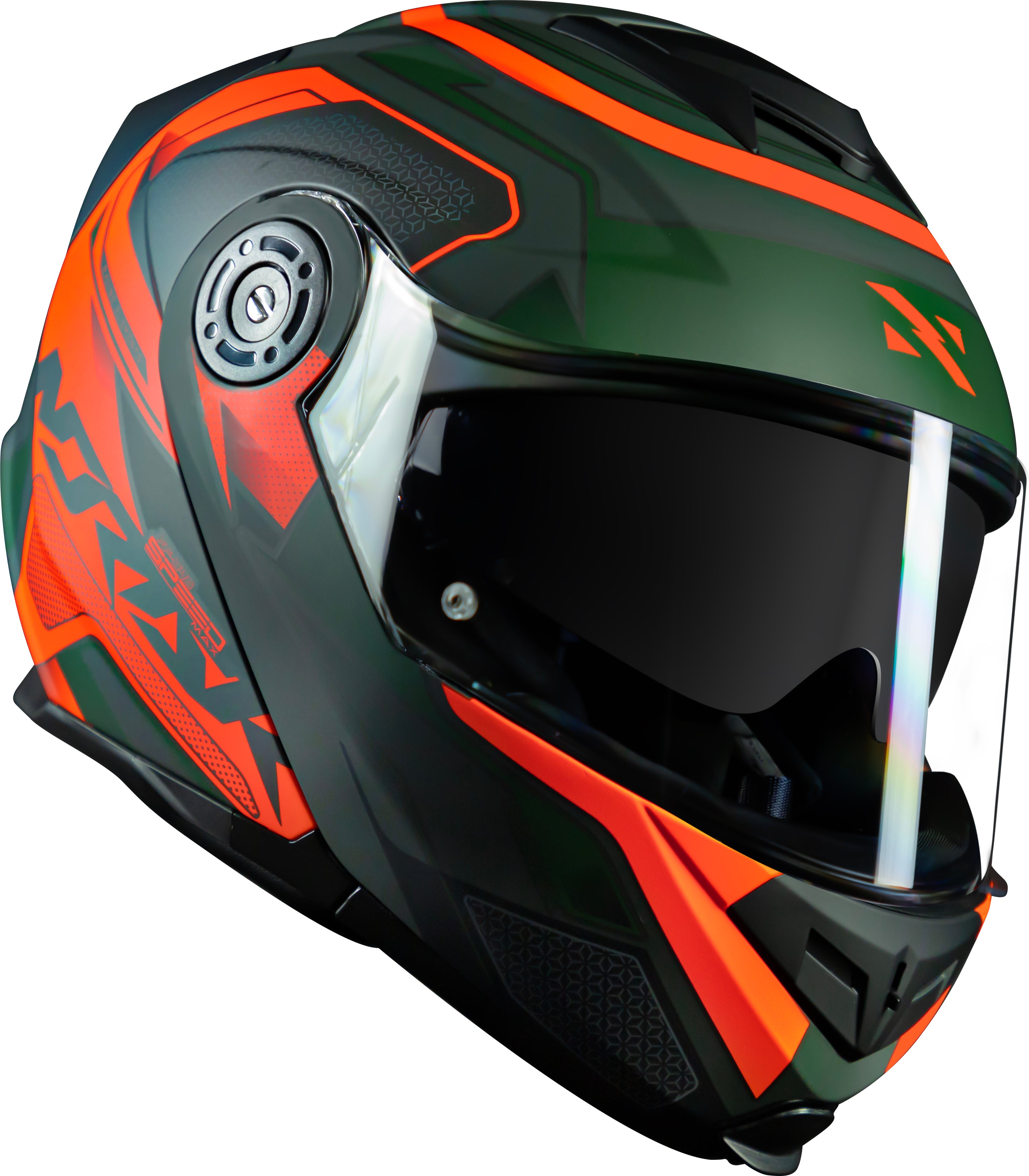 Capacete Norisk Route Speedmax Matte Verde Laranja