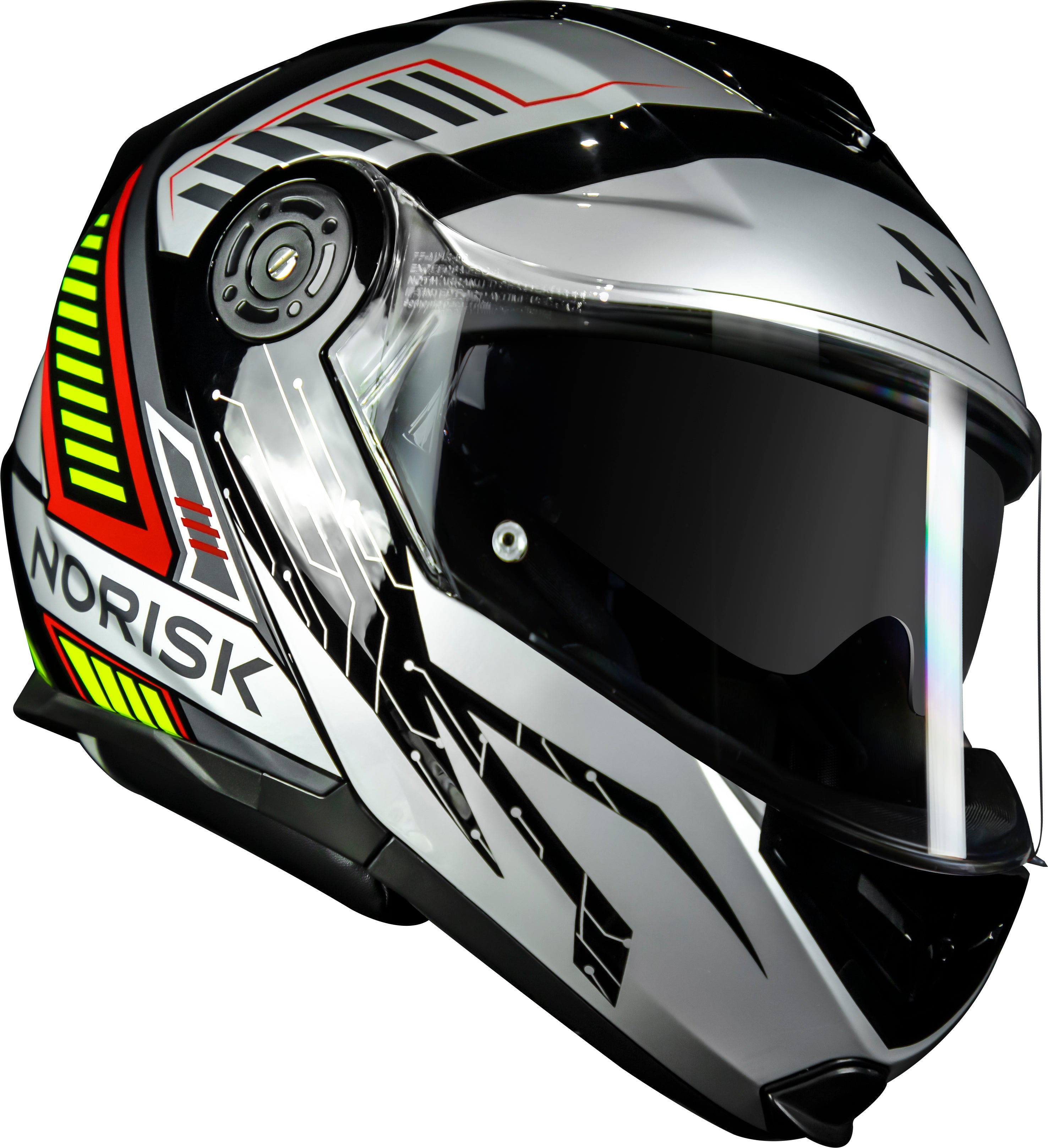 Capacete Norisk Route Charge Preto Prata