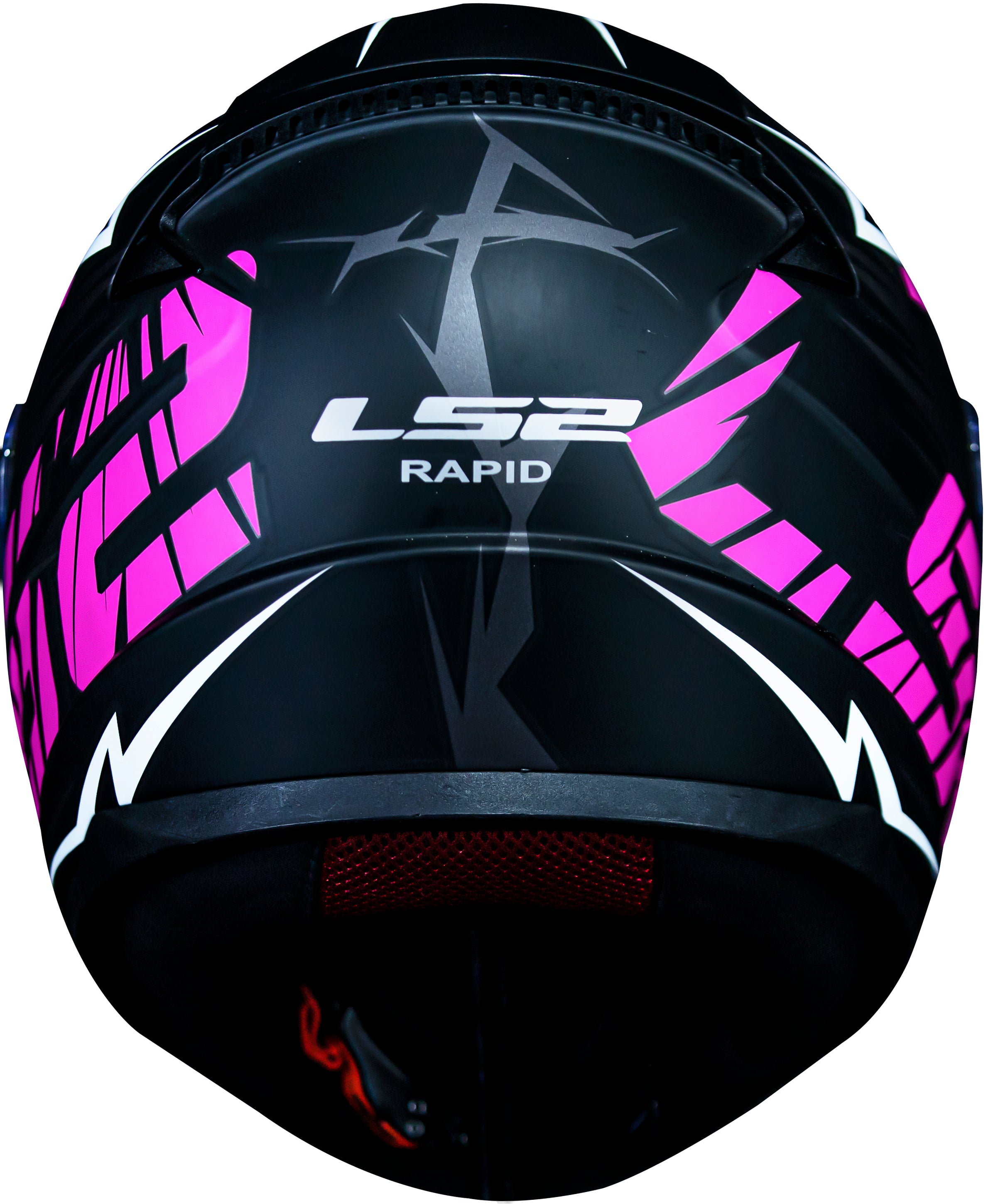 Capacete Ls2 Rapid ff353 Cromo Matt Preto Rosa