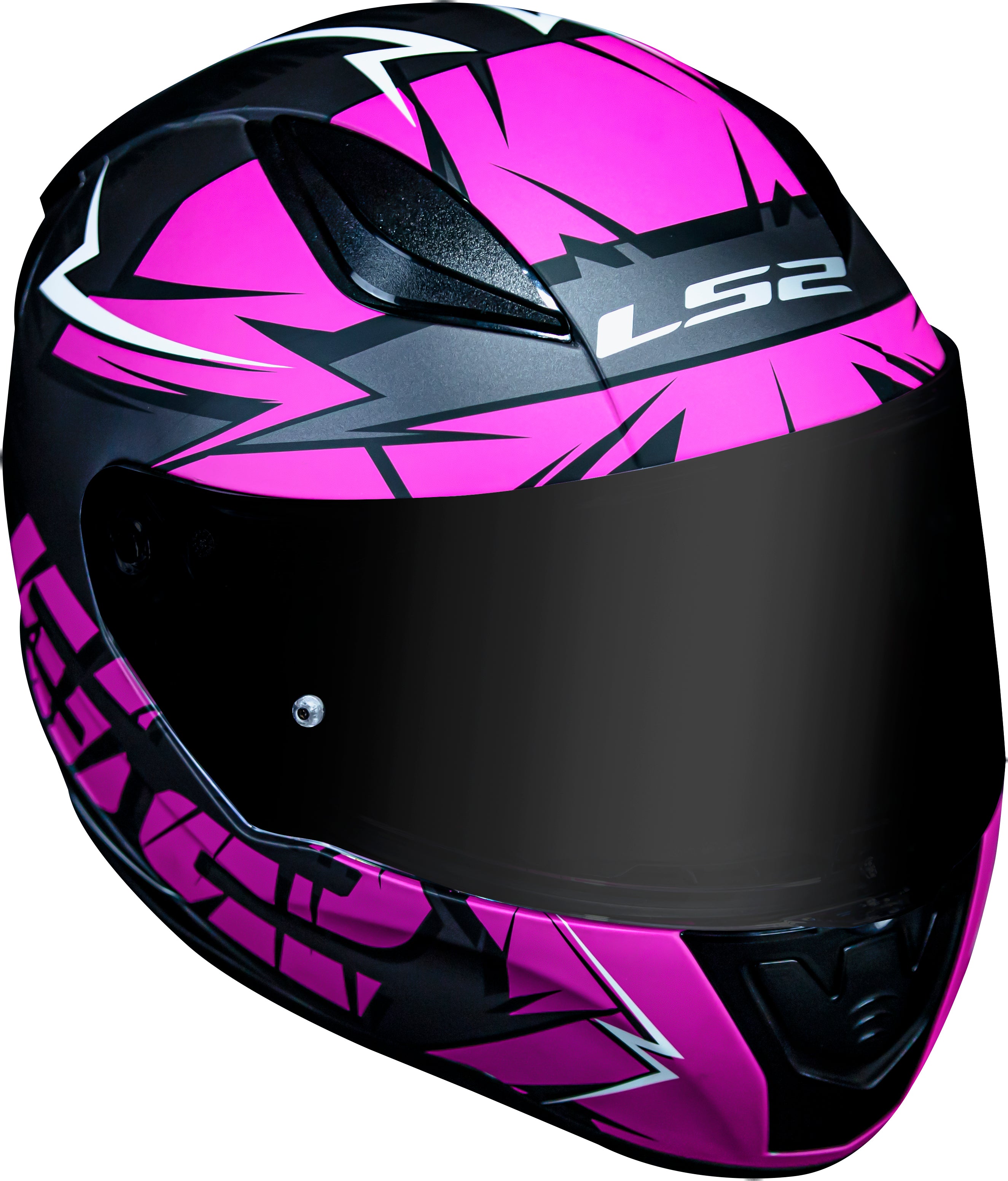 Capacete Ls2 Rapid ff353 Cromo Matt Preto Rosa