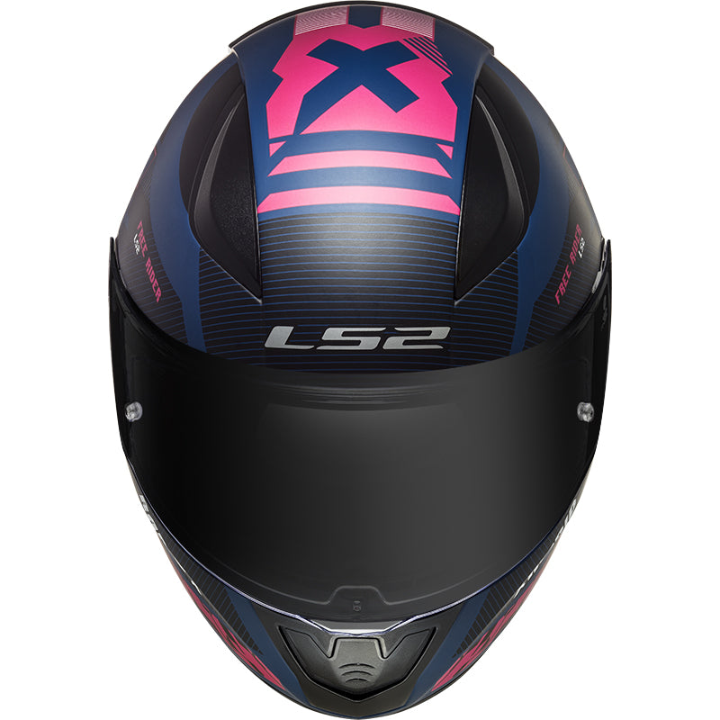 Capacete Ls2 Rapid ff353 Azul e Roxo