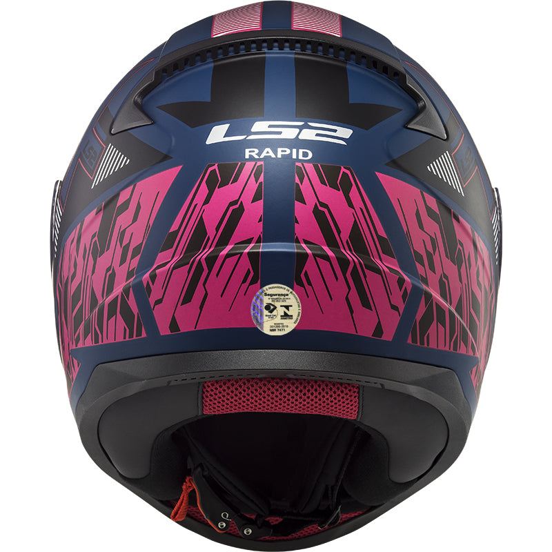 Capacete Ls2 Rapid ff353 Azul e Roxo