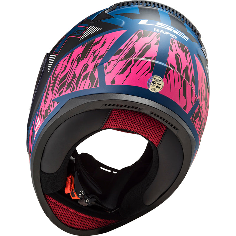 Capacete Ls2 Rapid ff353 Azul e Roxo