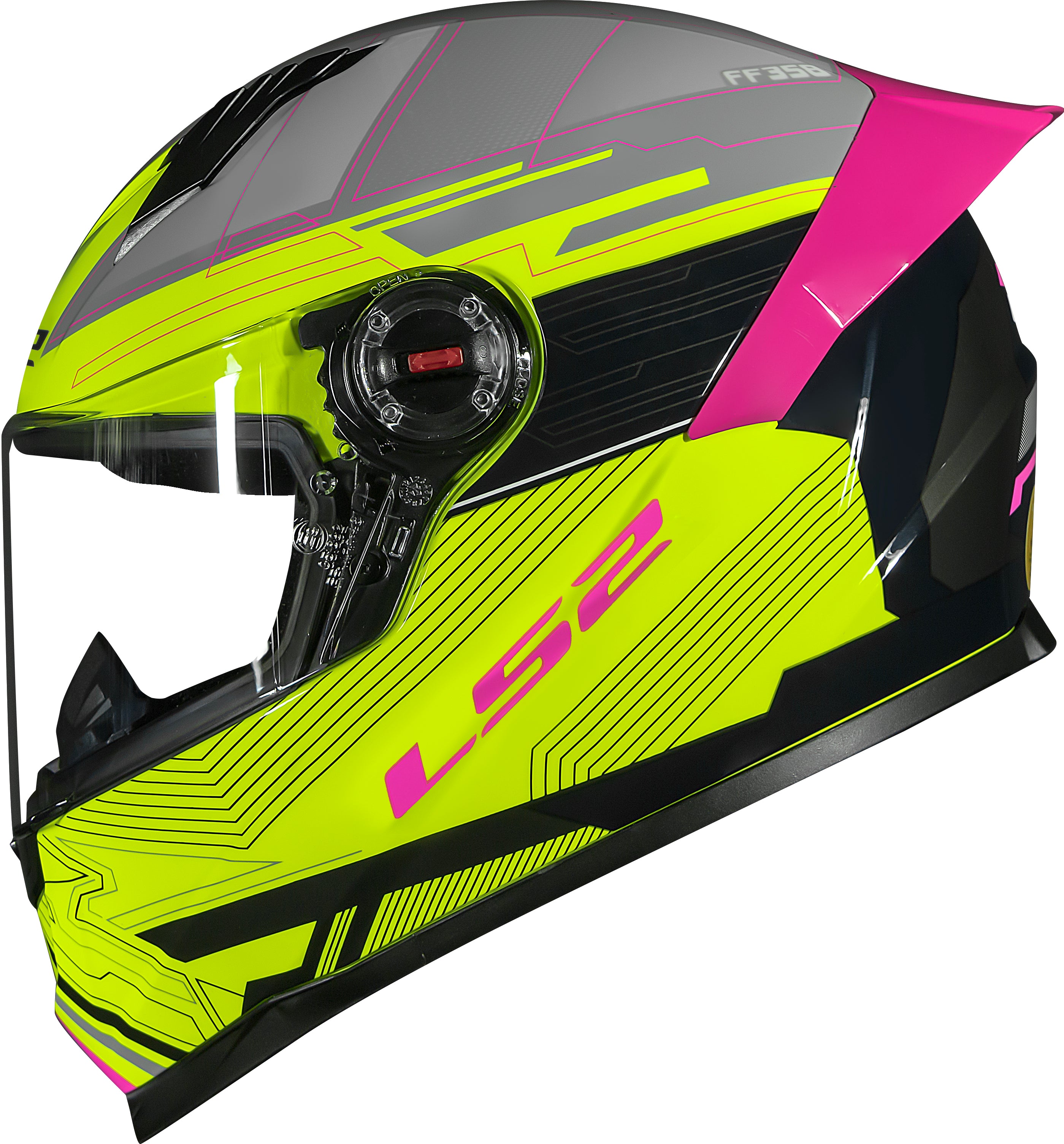 Capacete Ls2 ff358 S Digital Preto Amarelo