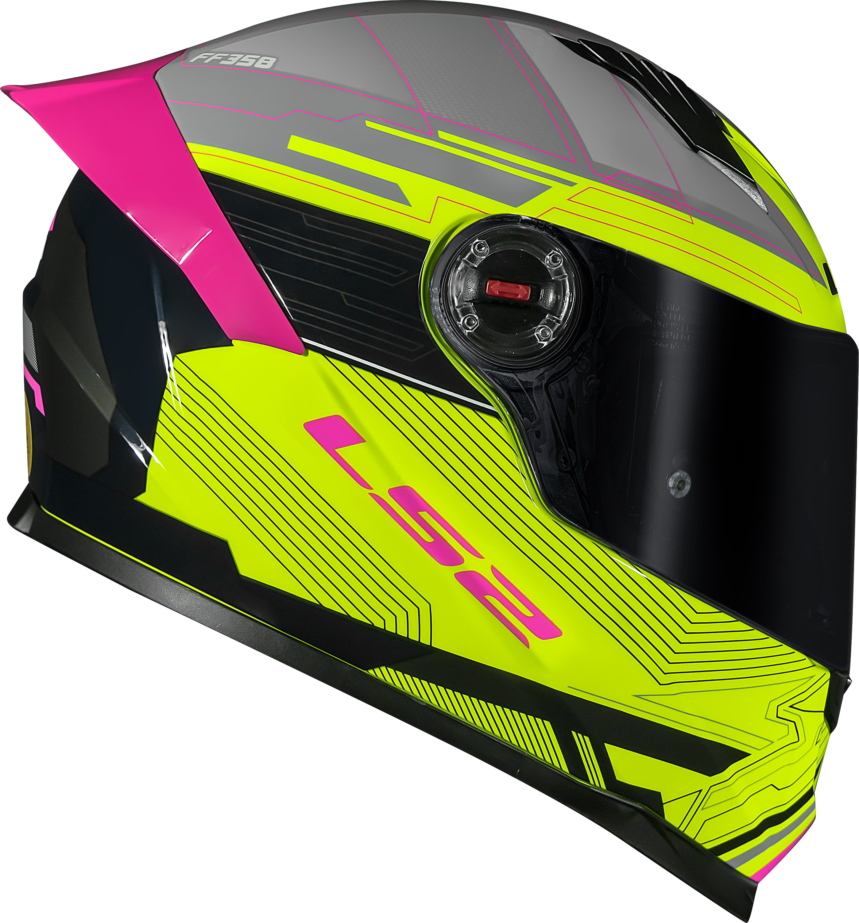 Capacete Ls2 ff358 S Digital Preto Amarelo