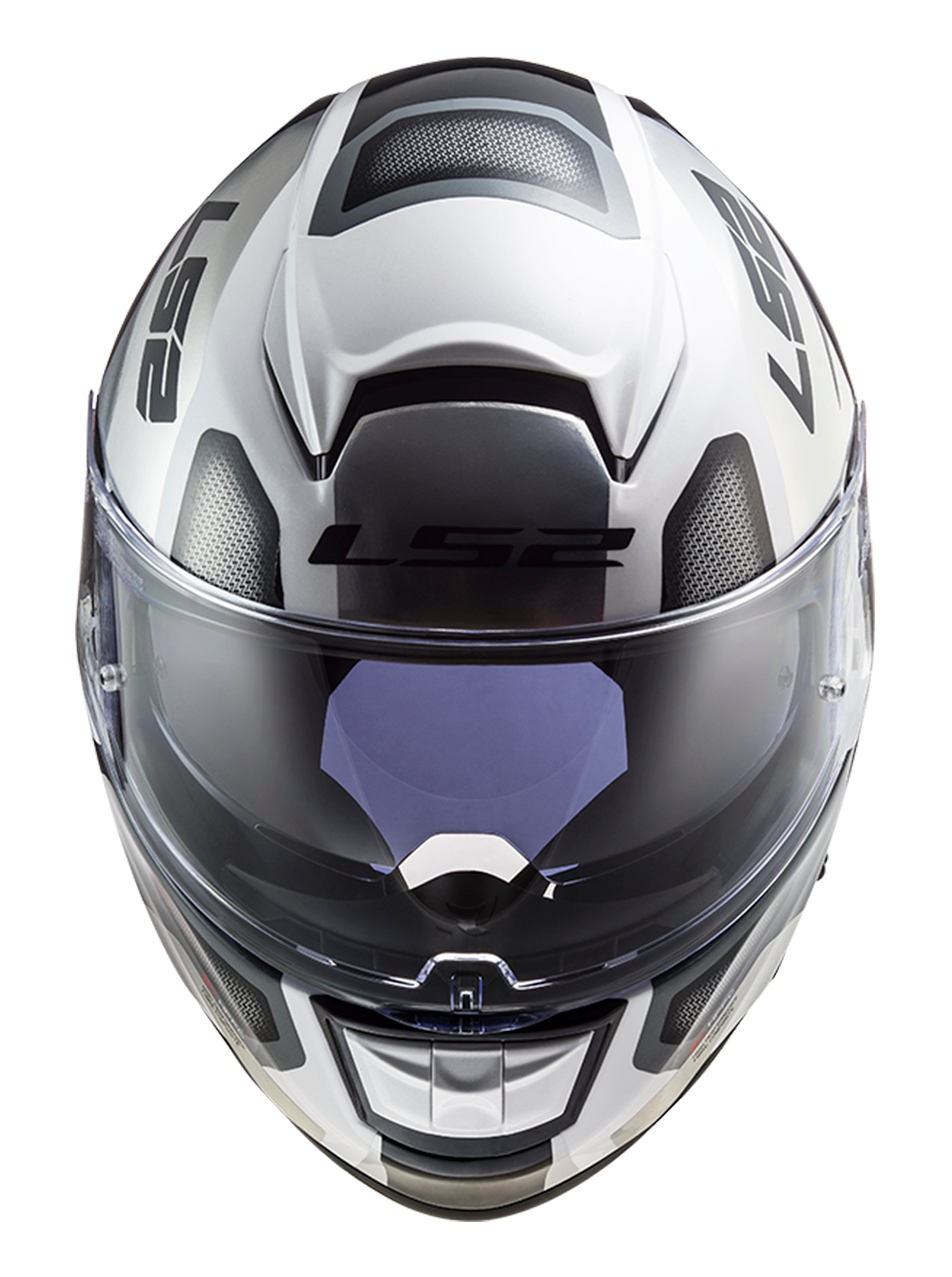 Capacete Ls2 Vector ff397 Automat Branco Titânio