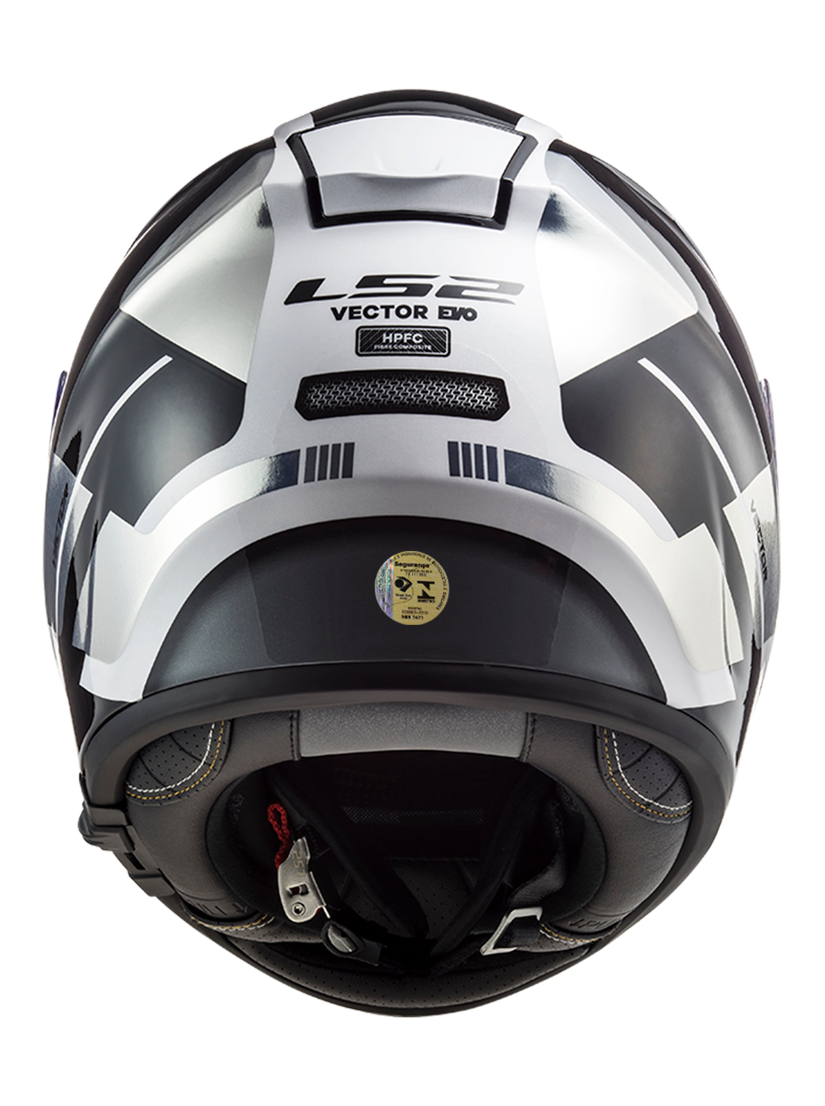 Capacete Ls2 Vector ff397 Automat Branco Titânio