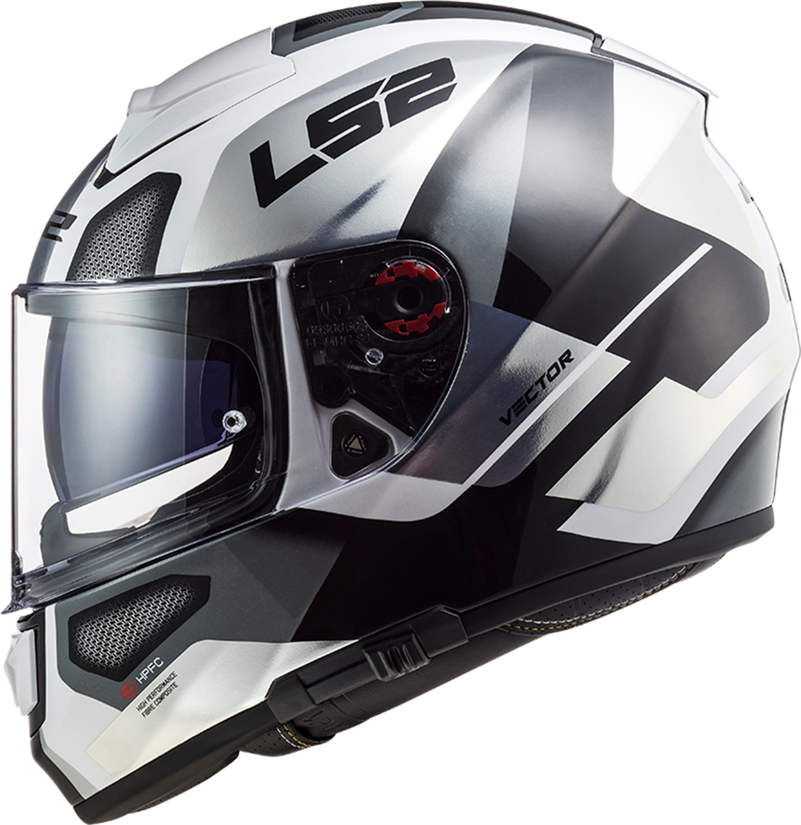 Capacete Ls2 Vector ff397 Automat Branco Titânio