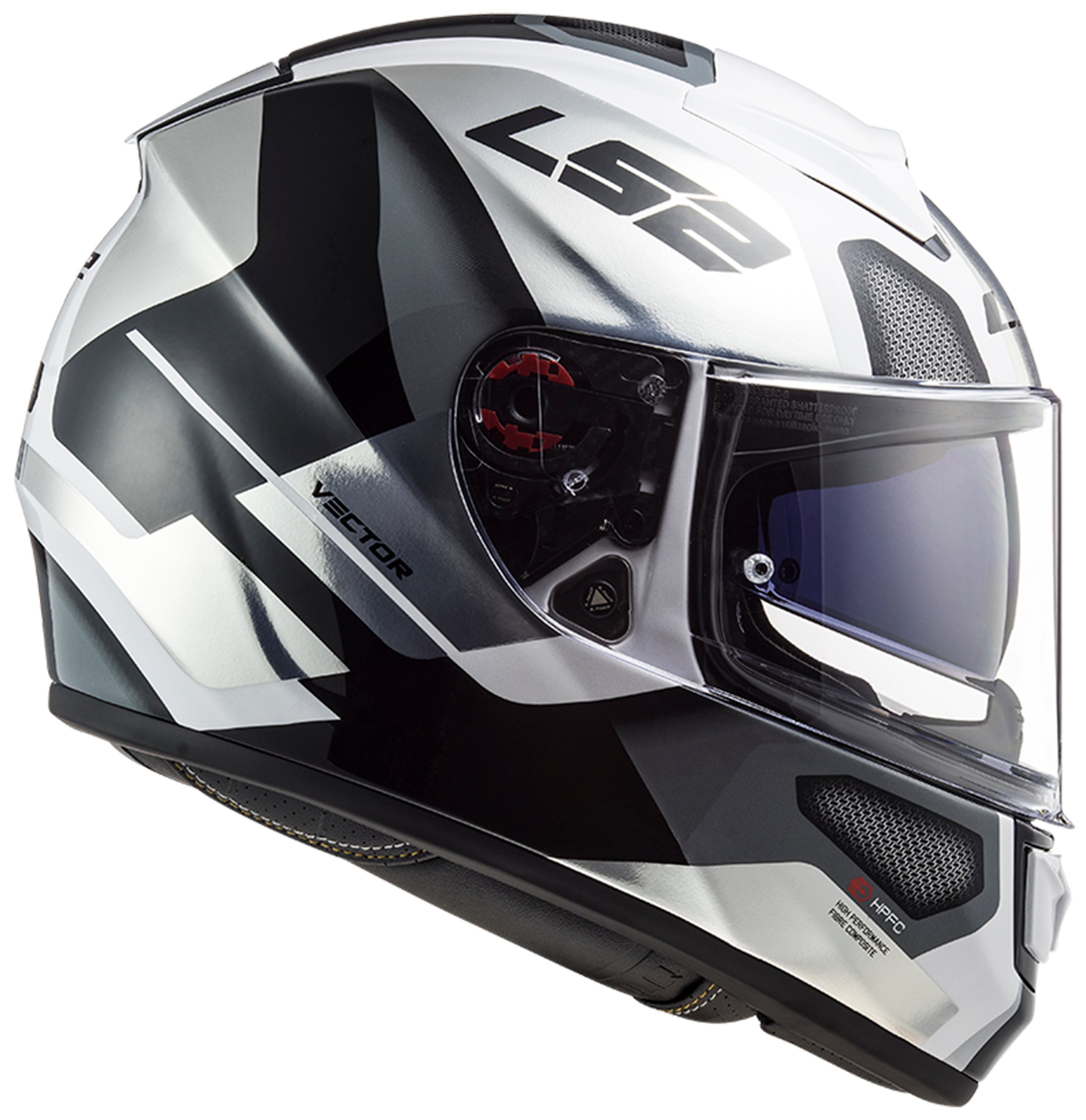 Capacete Ls2 Vector ff397 Automat Branco Titânio