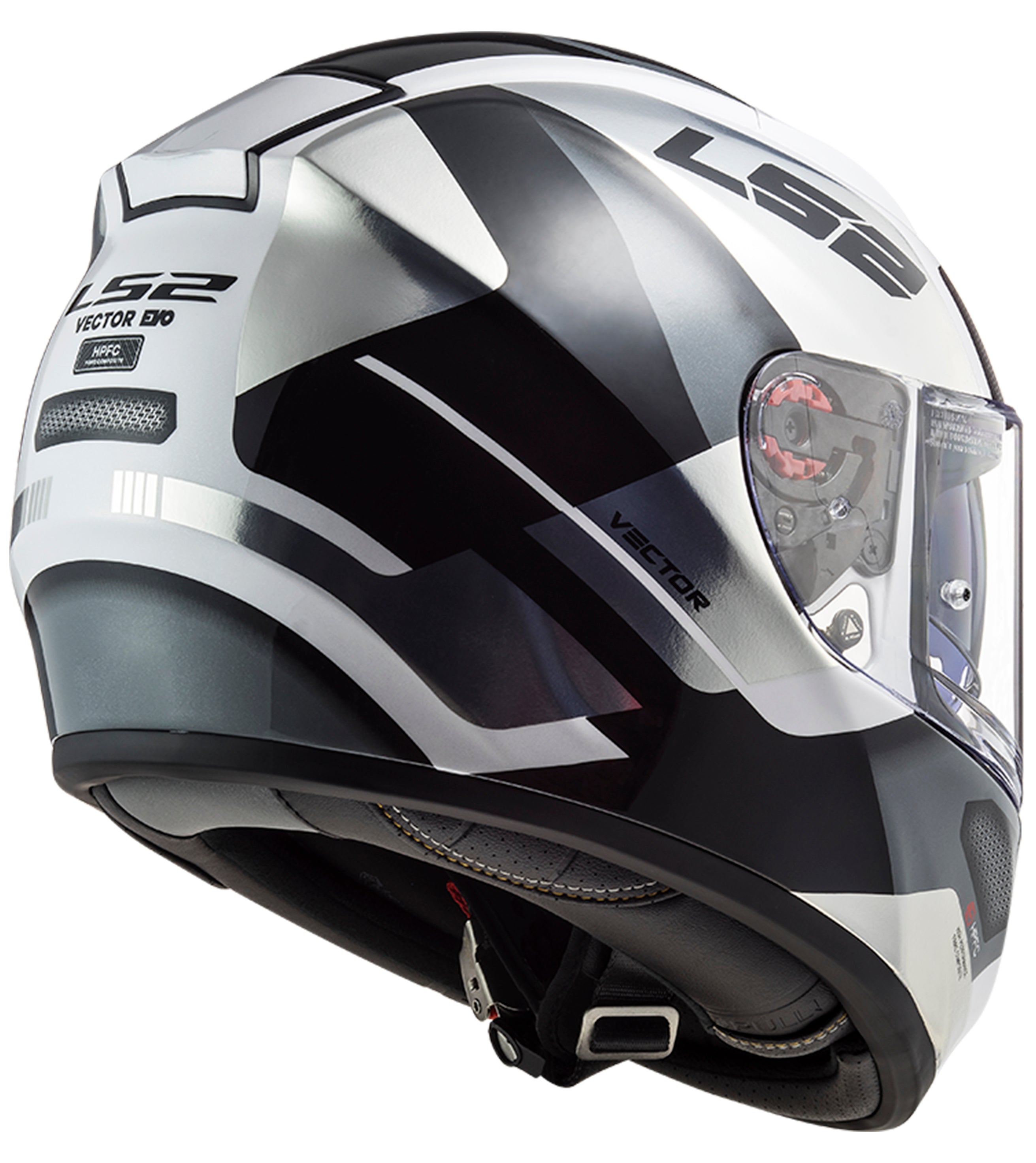 Capacete Ls2 Vector ff397 Automat Branco Titânio