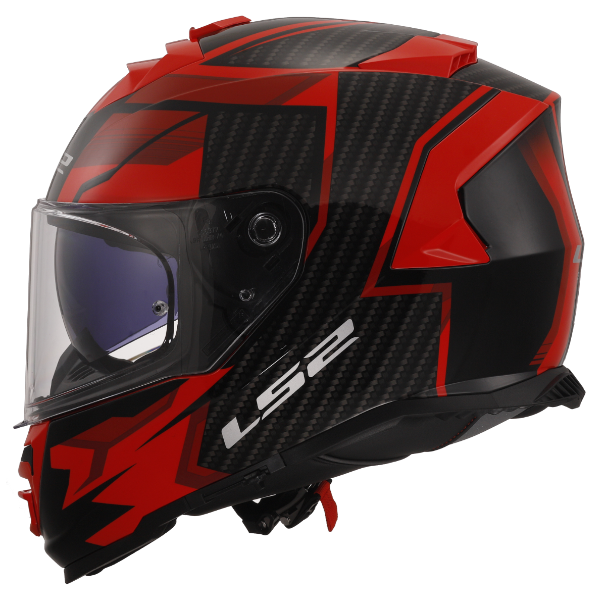 Capacete Ls2 Ff800 Storm Tracker Preto Vermelho