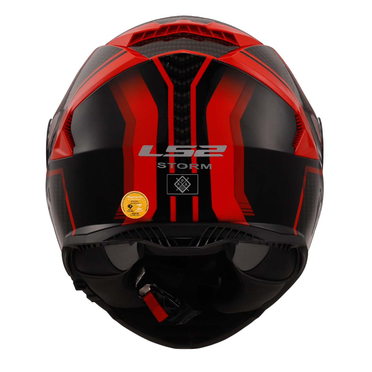 Capacete Ls2 Ff800 Storm Tracker Preto Vermelho