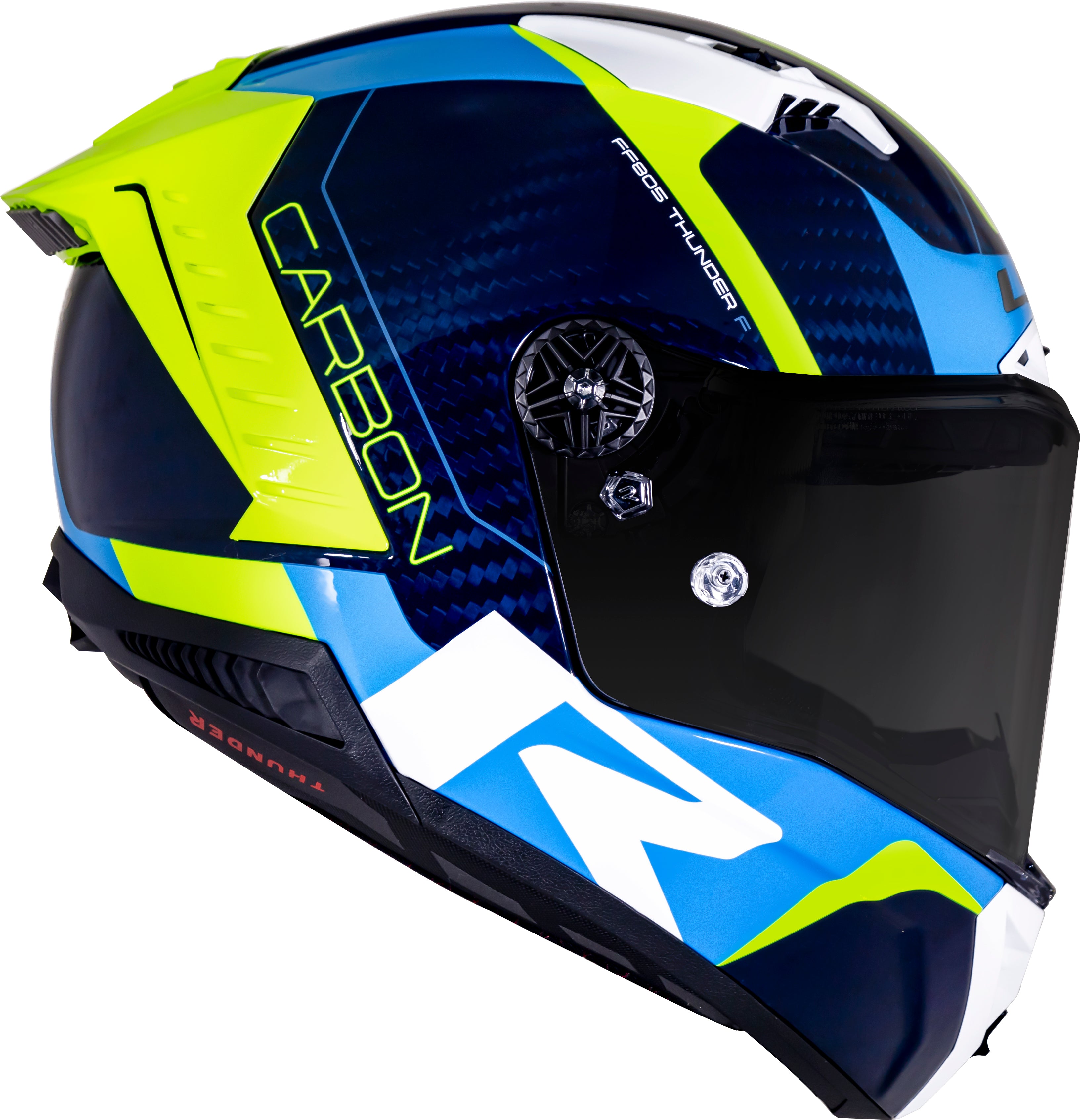 Capacete Ls2 ff805 Thunder Racing 1 Azul