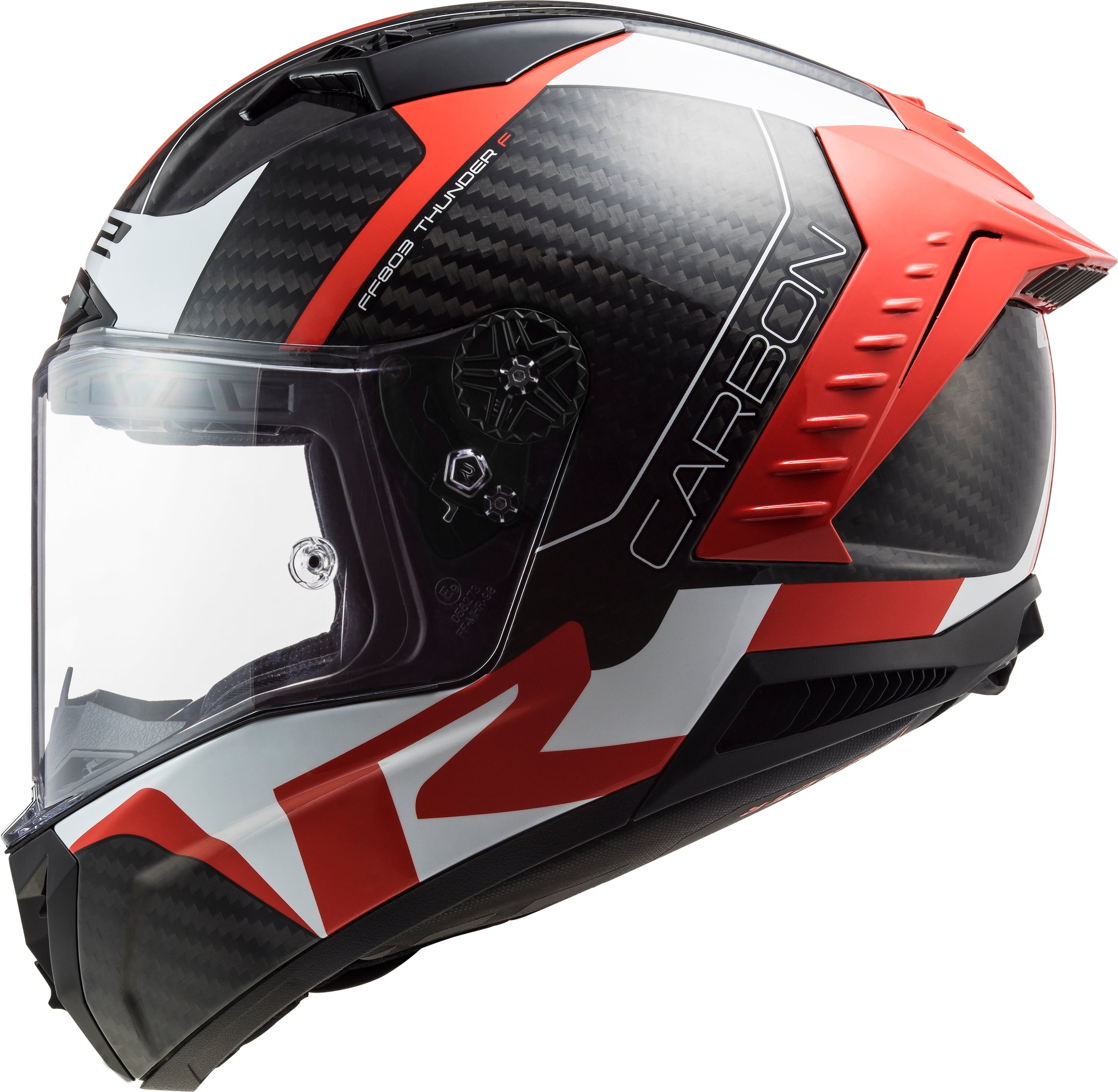 Capacete Ls2 ff805 Thunder Racing 1 Vermelho
