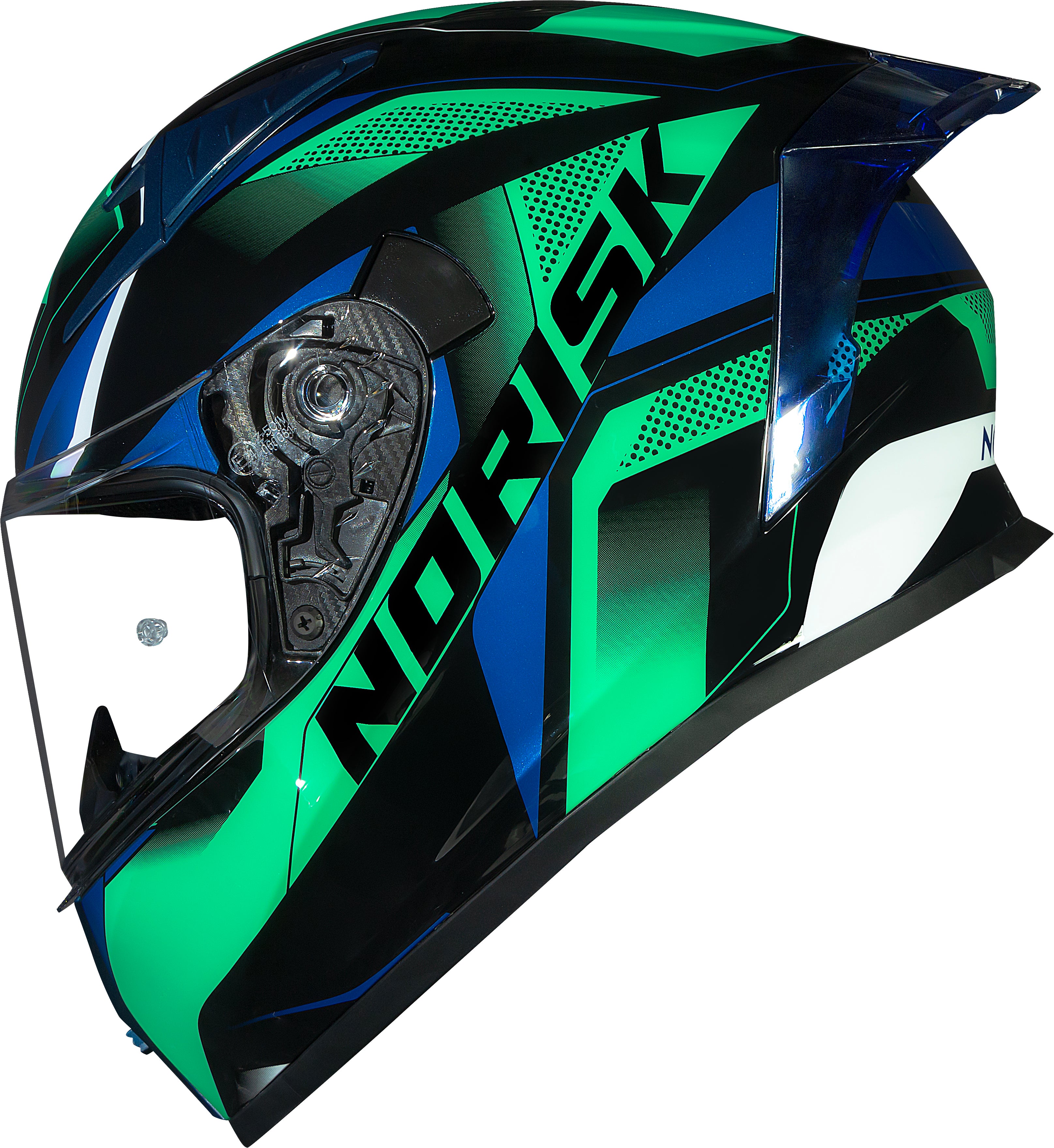 Capacete Norisk Flow Pulse Verde Azul
