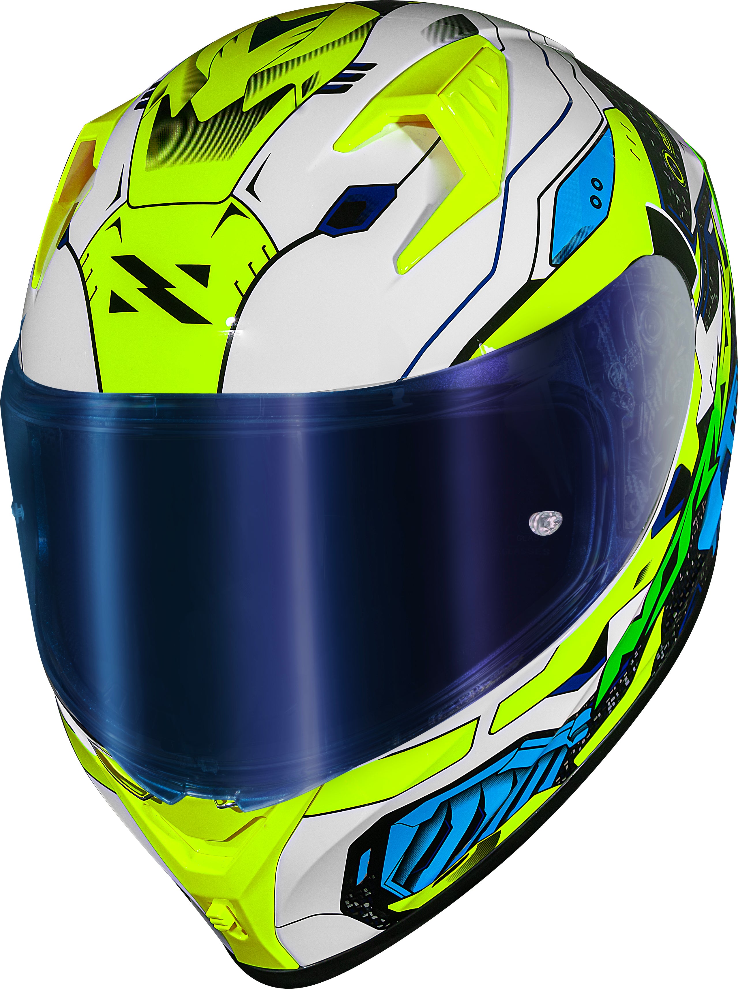 Capacete Norisk Flow Robot Branco Amarelo