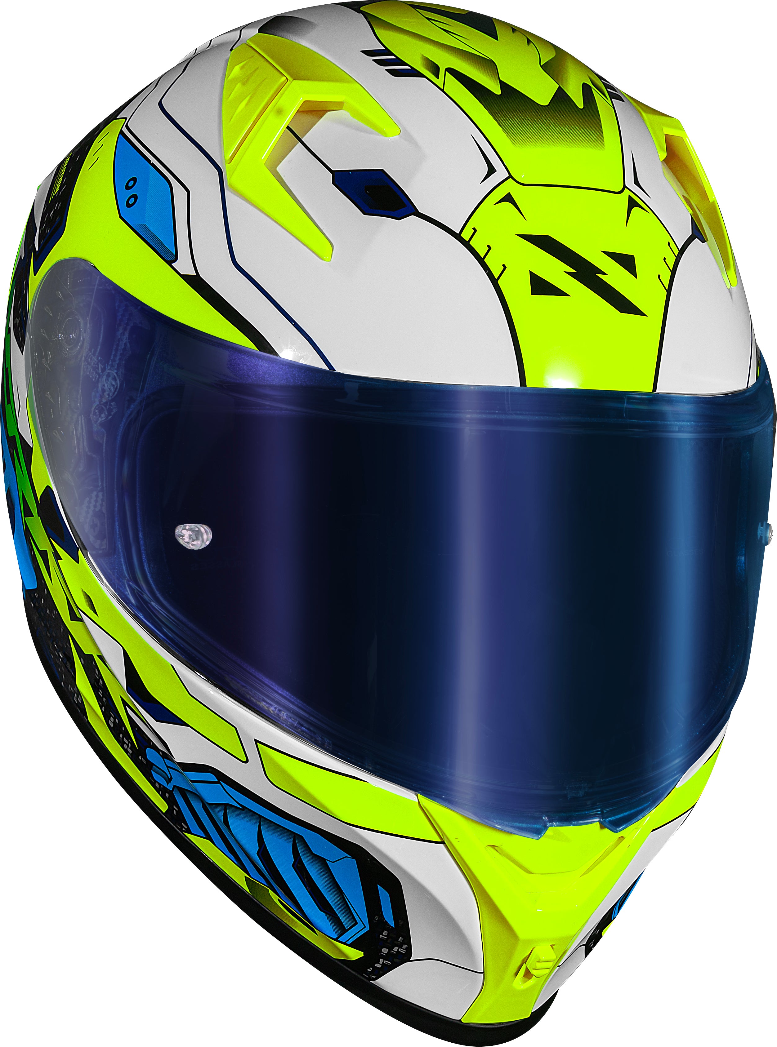 Capacete Norisk Flow Robot Branco Amarelo