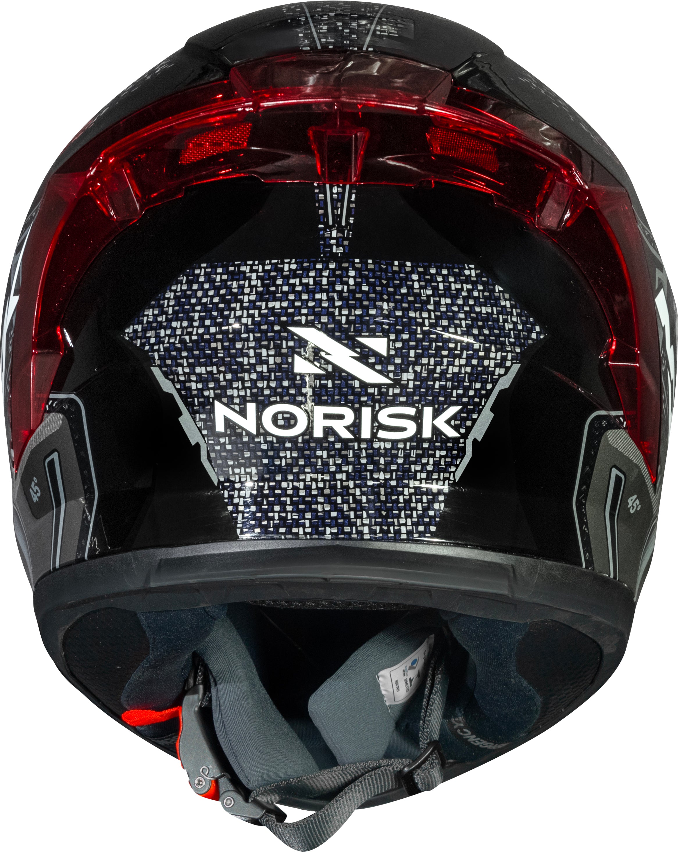 Capacete Norisk Flow Robot Preto Vermelho