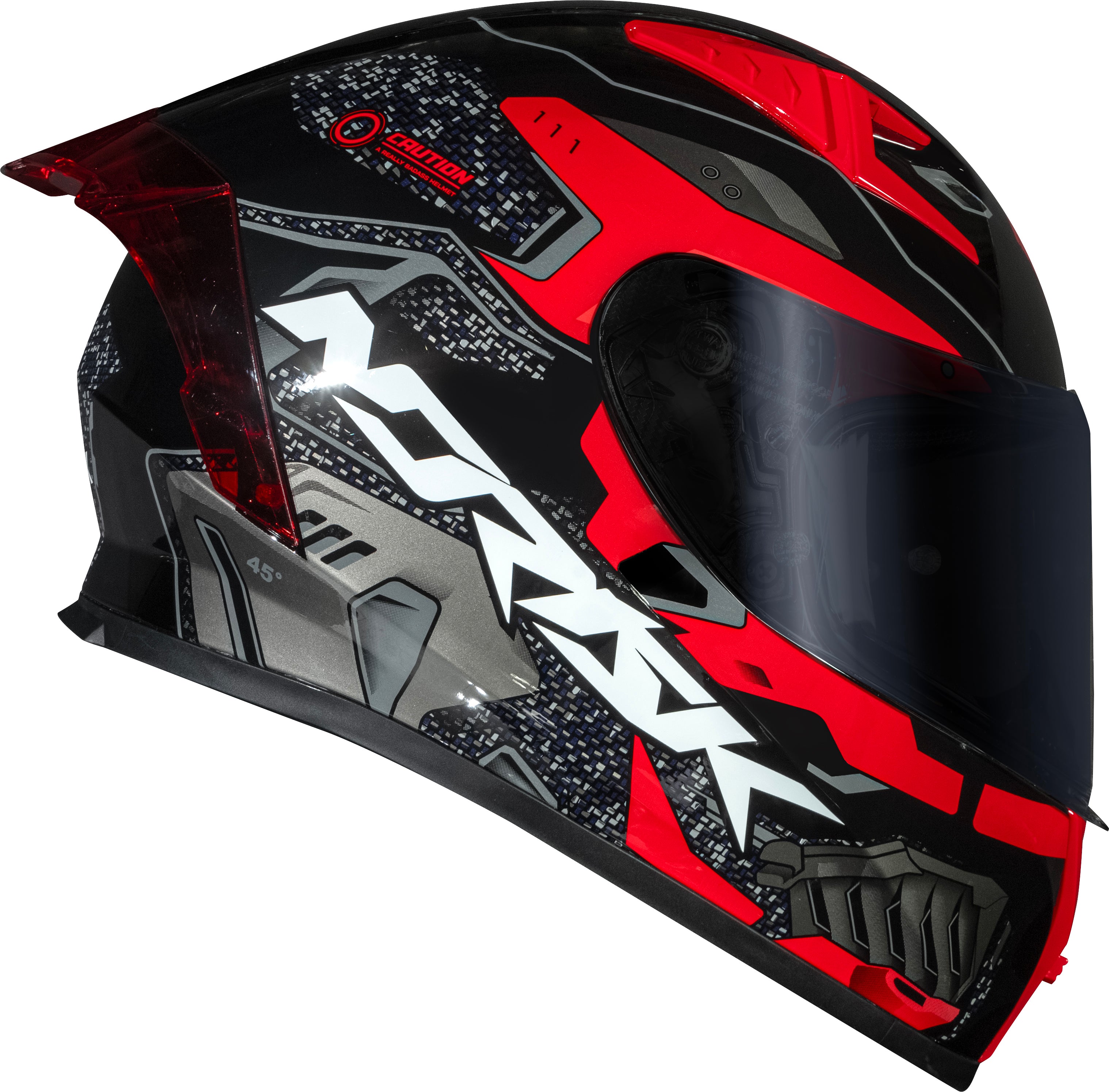 Capacete Norisk Flow Robot Preto Vermelho