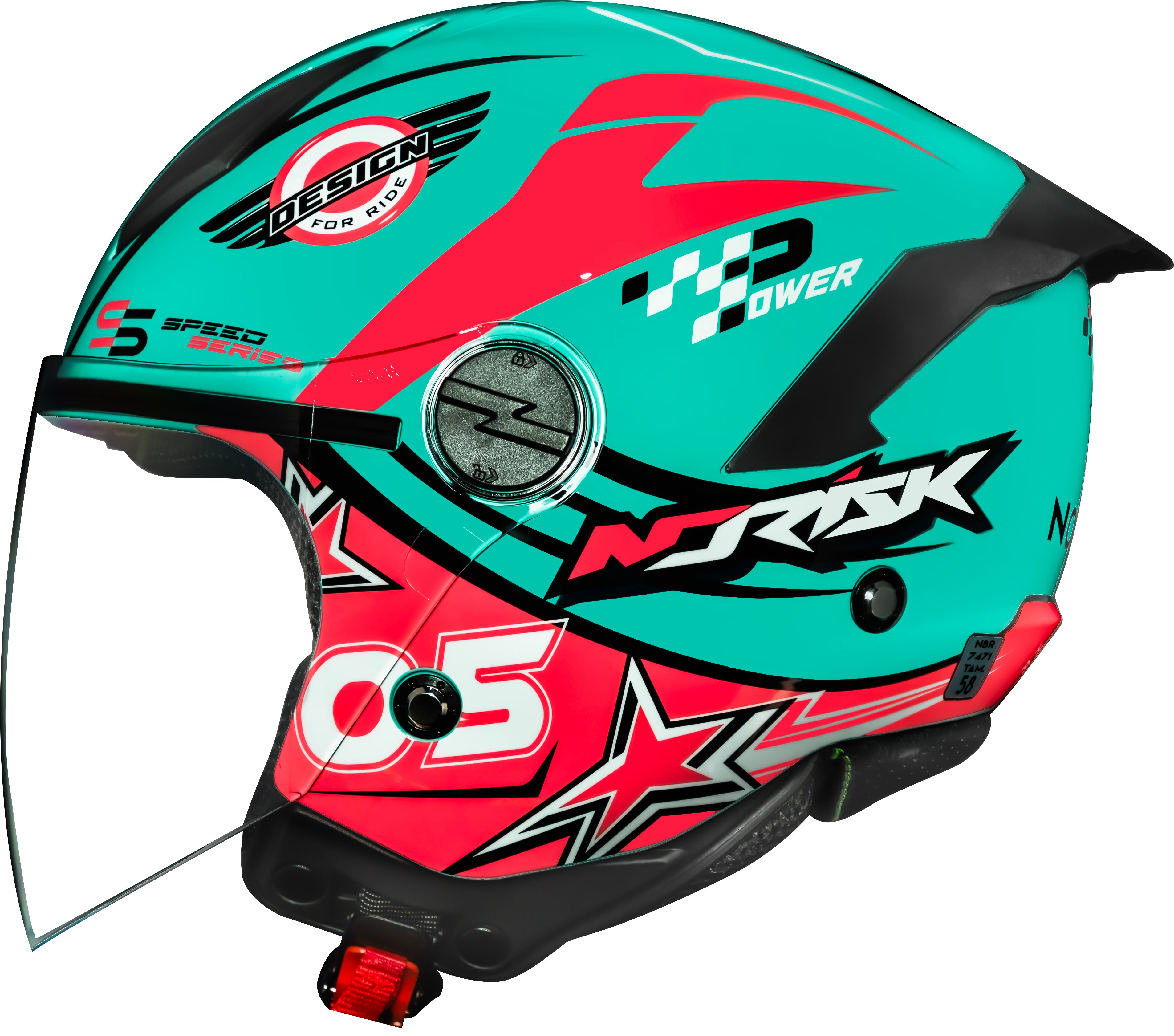 Capacete Norisk Neo Galaxy Azul Rosa