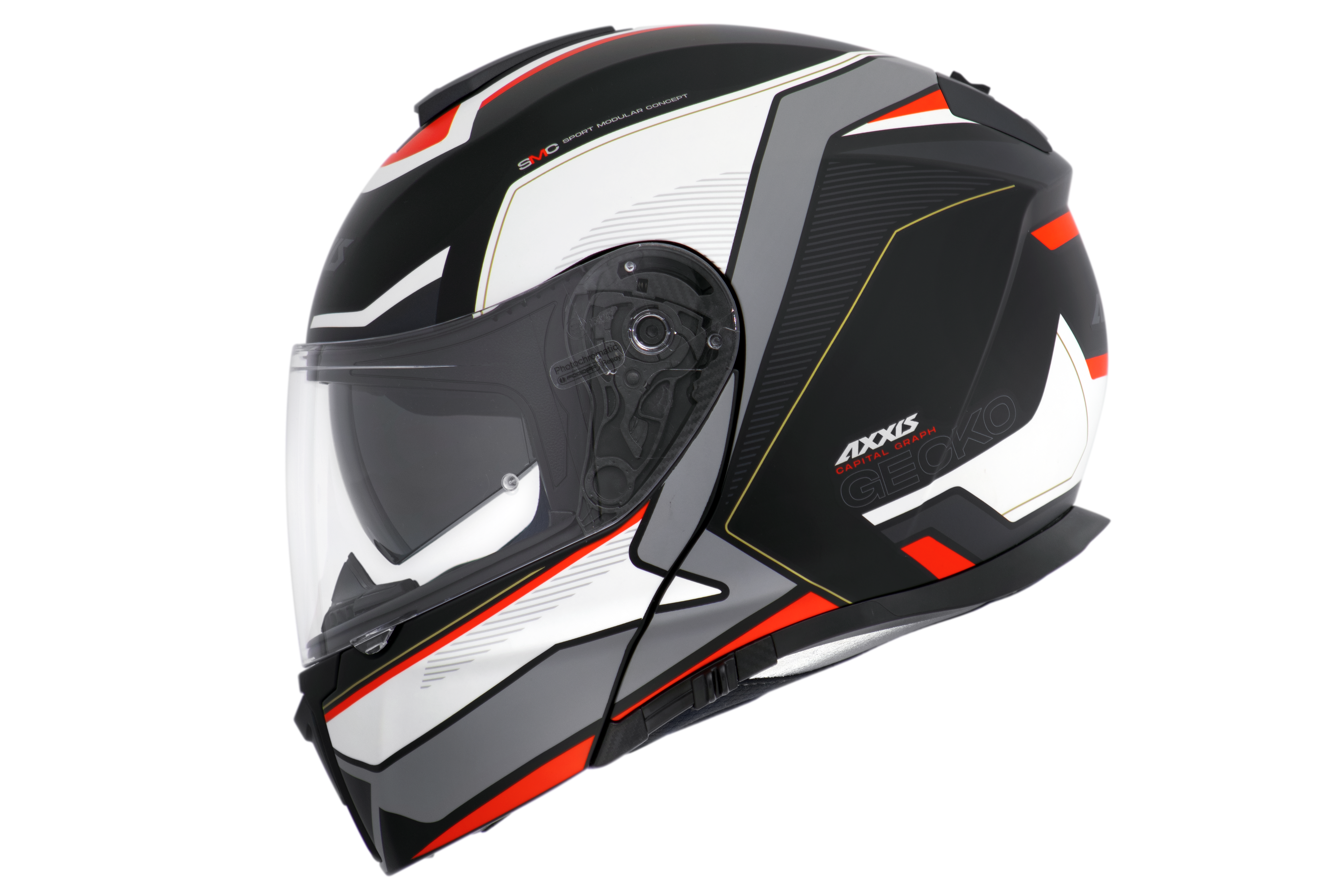 Capacete Axxis Gecko Sv Capital B5 Vermelho Flourescente Matte