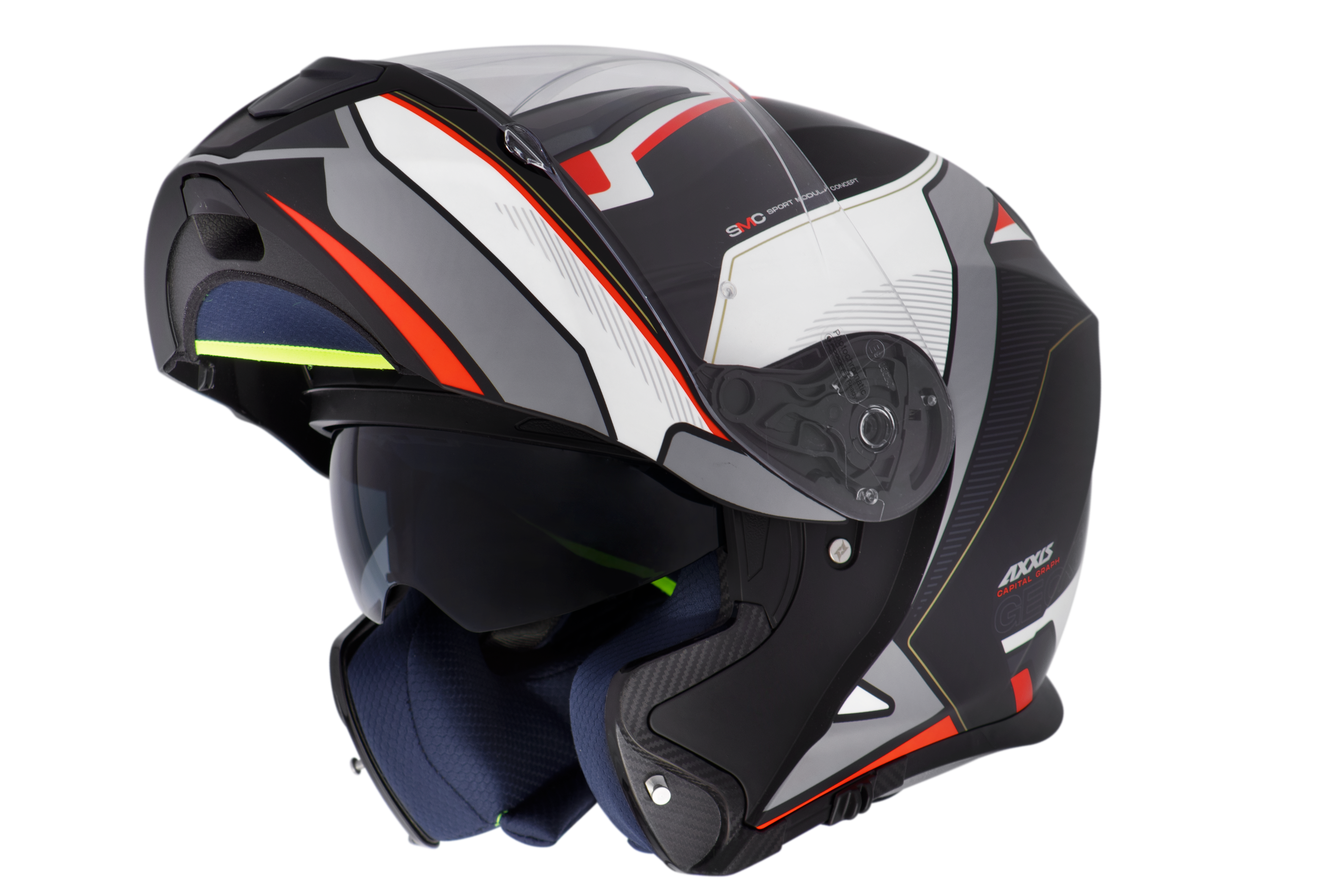 Capacete Axxis Gecko Sv Capital B5 Vermelho Flourescente Matte