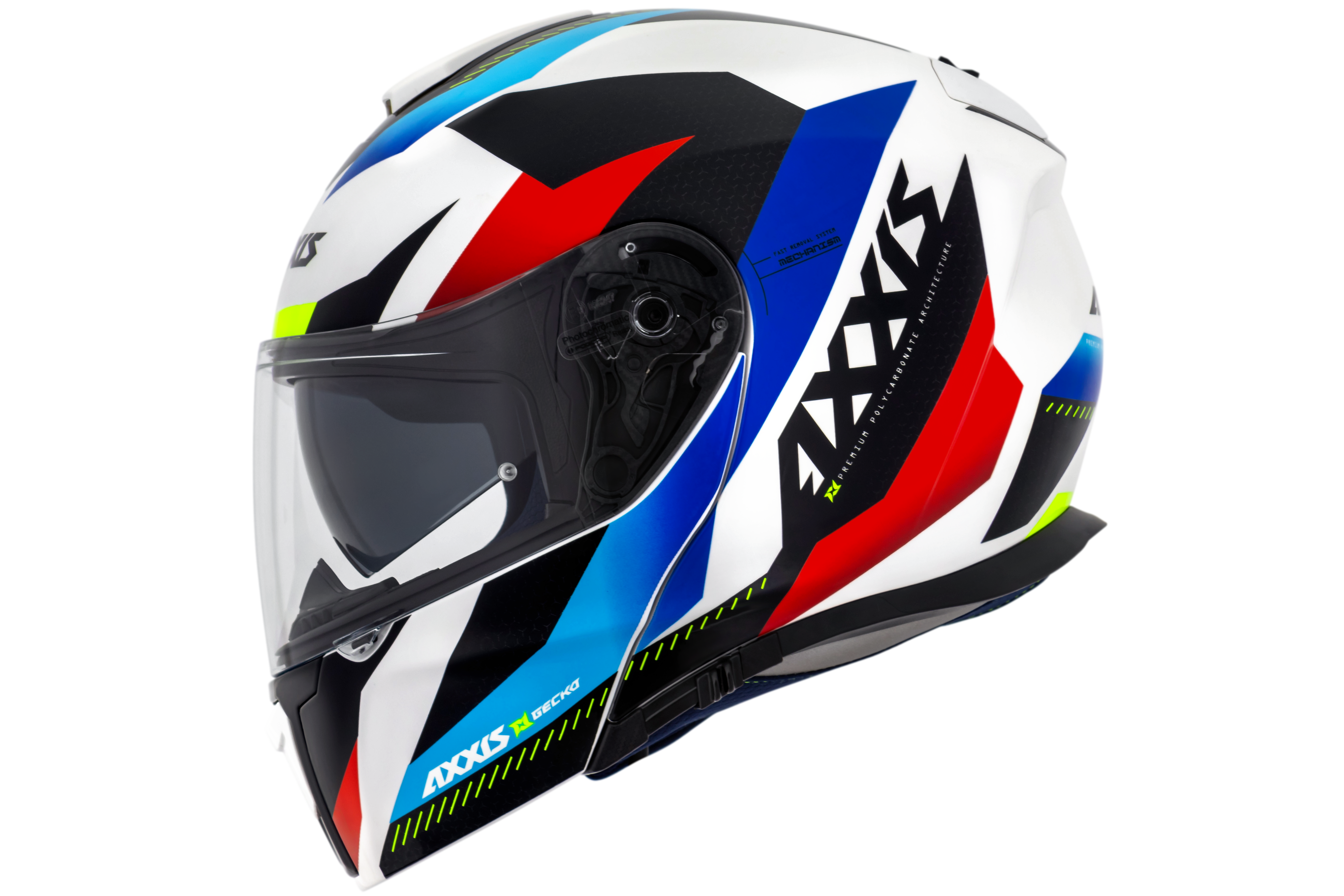 Capacete Axxis Gecko Sv Shield D7 Azul Brilho