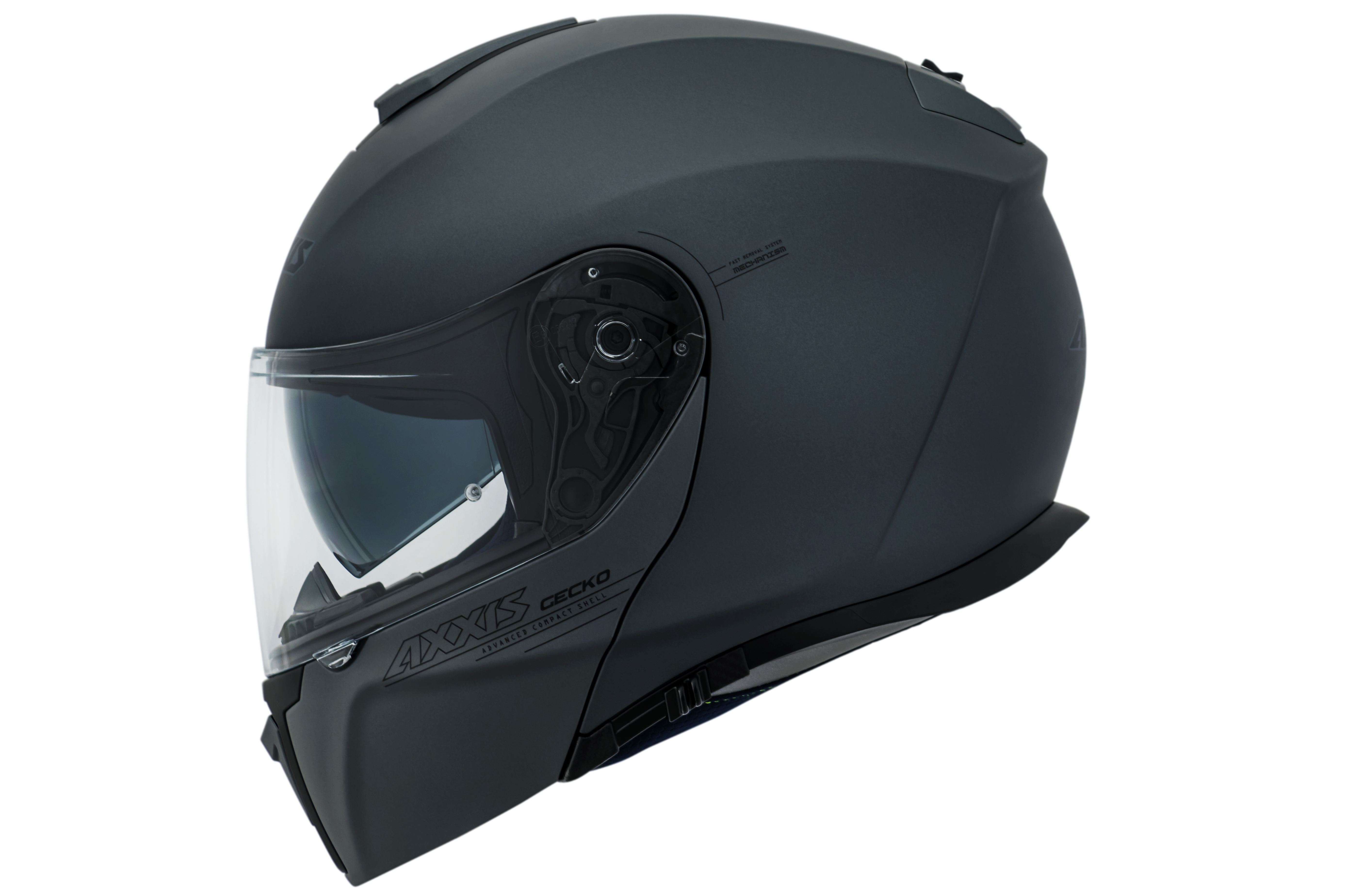 Capacete Axxis Gecko Sv Solid A2 Preto Cinza Matte
