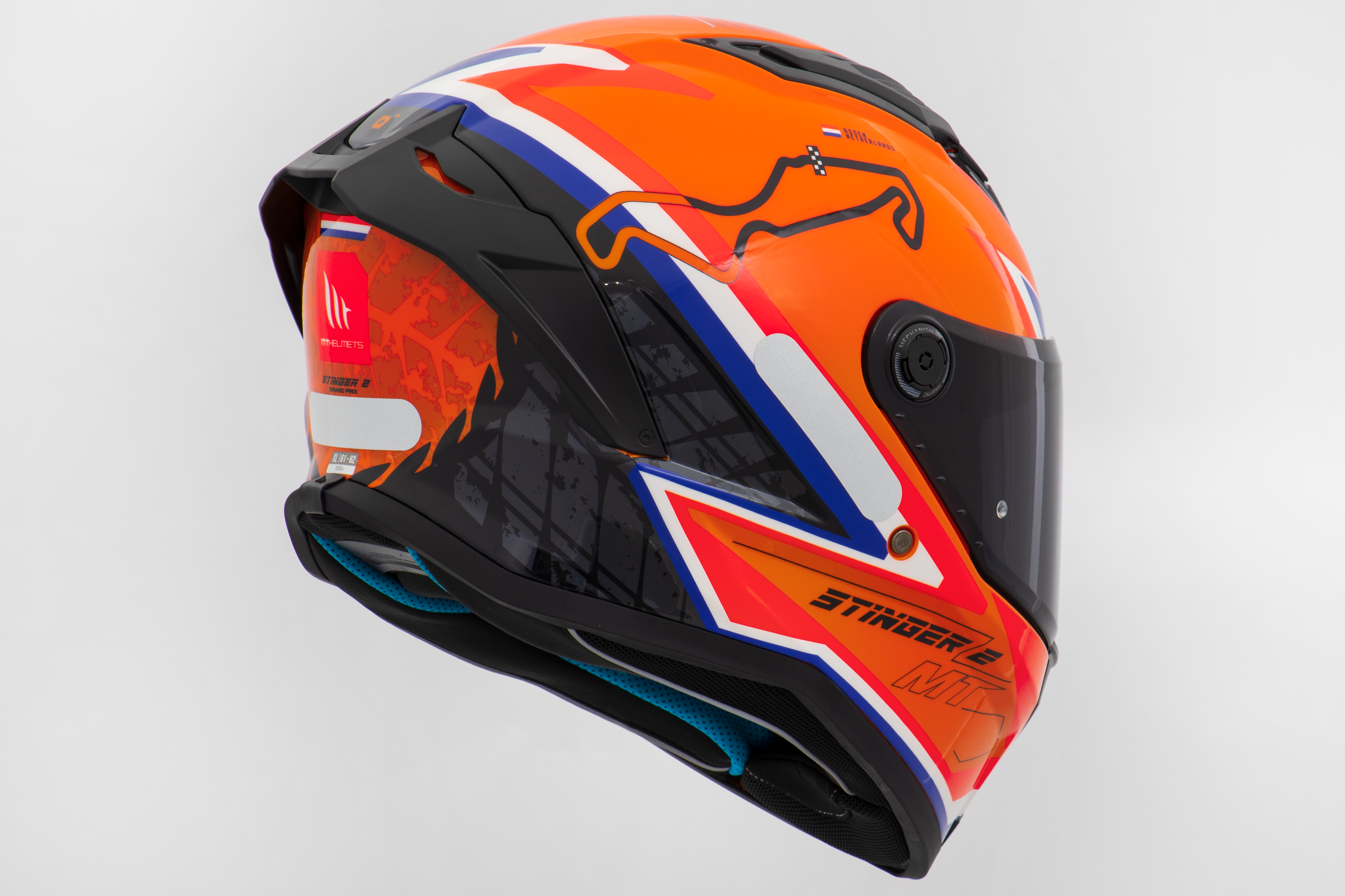 Capacete Mt Helmets Stinger 2 Grand Prix C4 Netherlands Brilho