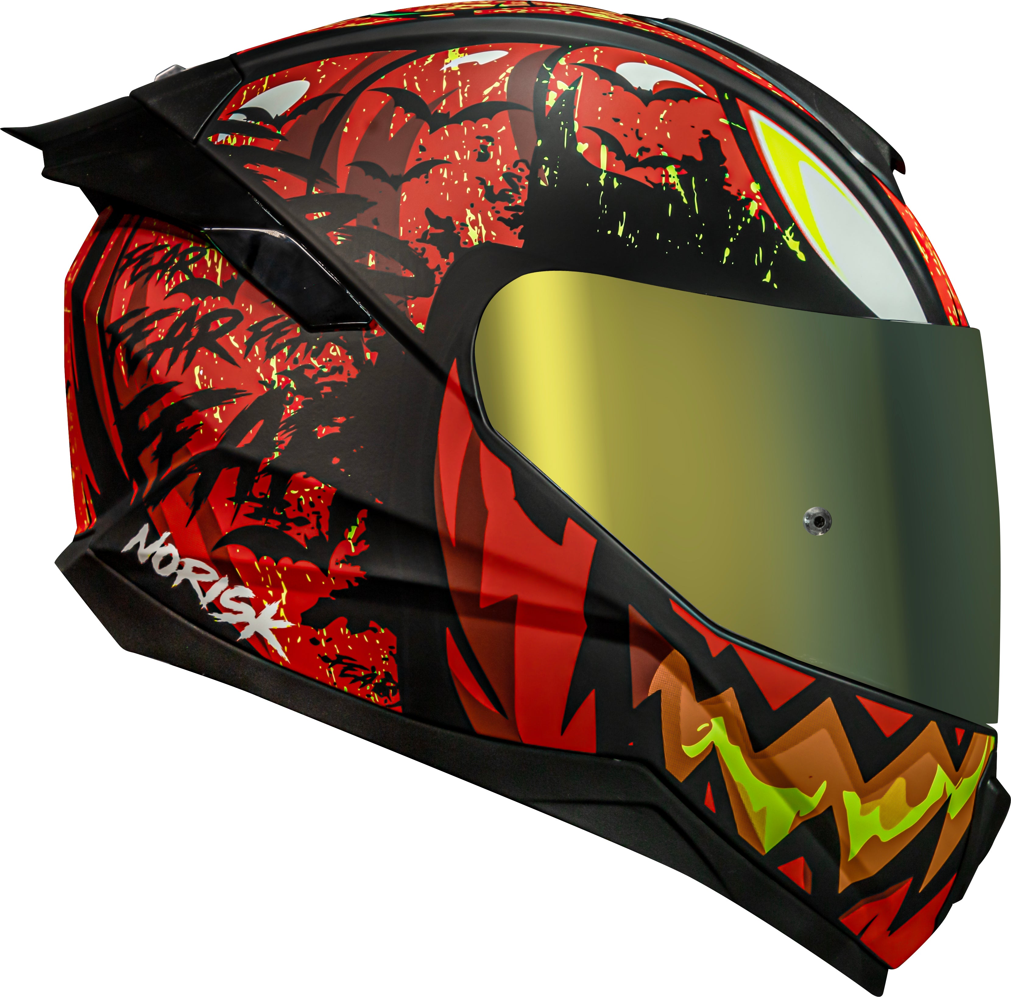 Capacete Norisk Razor Halloween Laranja